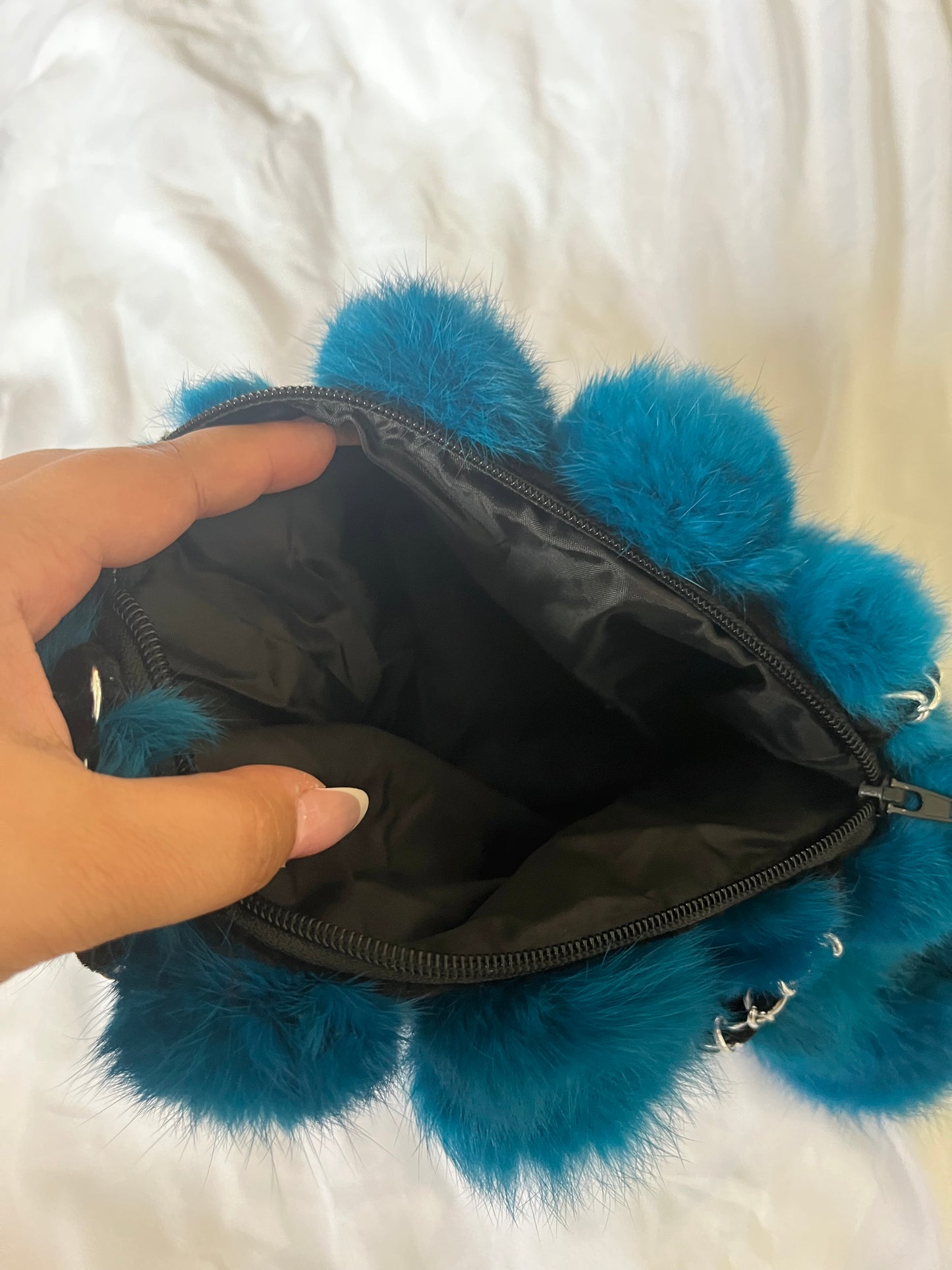 Fur Blue Bag