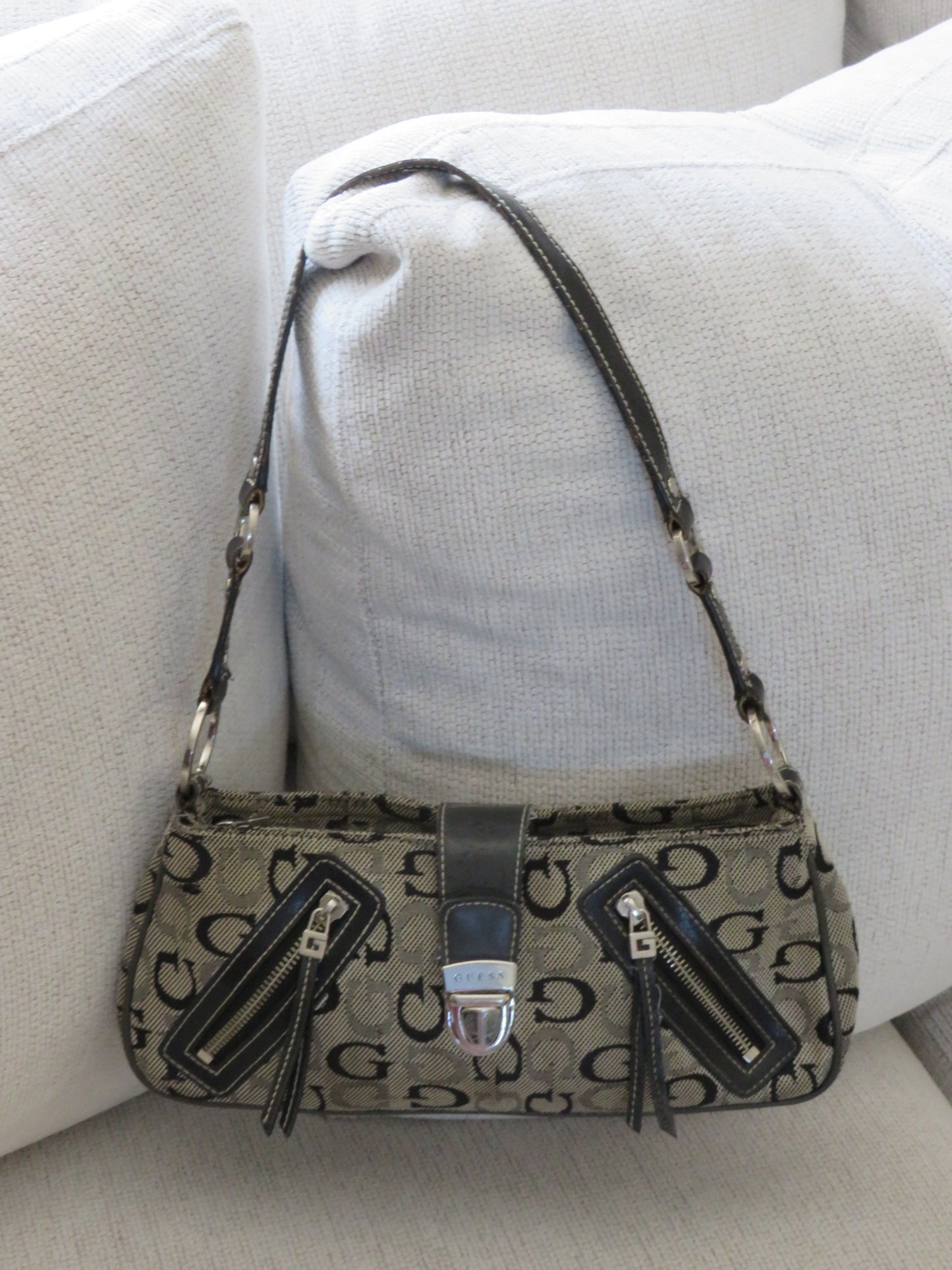 Black Monogram Guess Bag