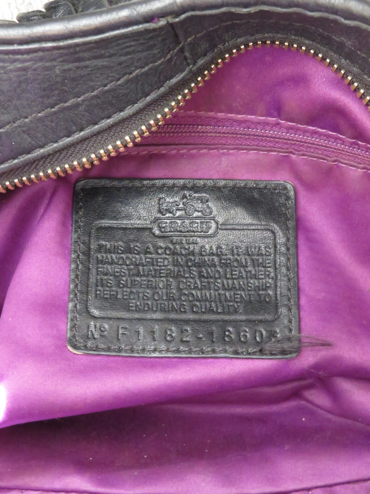 Black Pleated Coach Bag