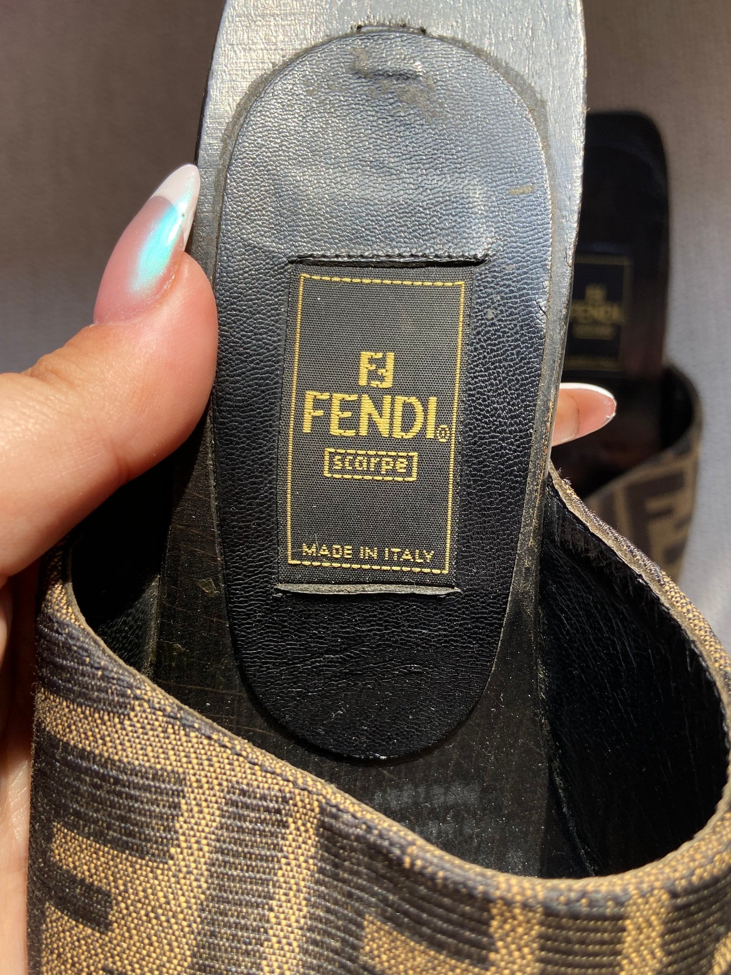 Authentic Fendi Monogram Heels