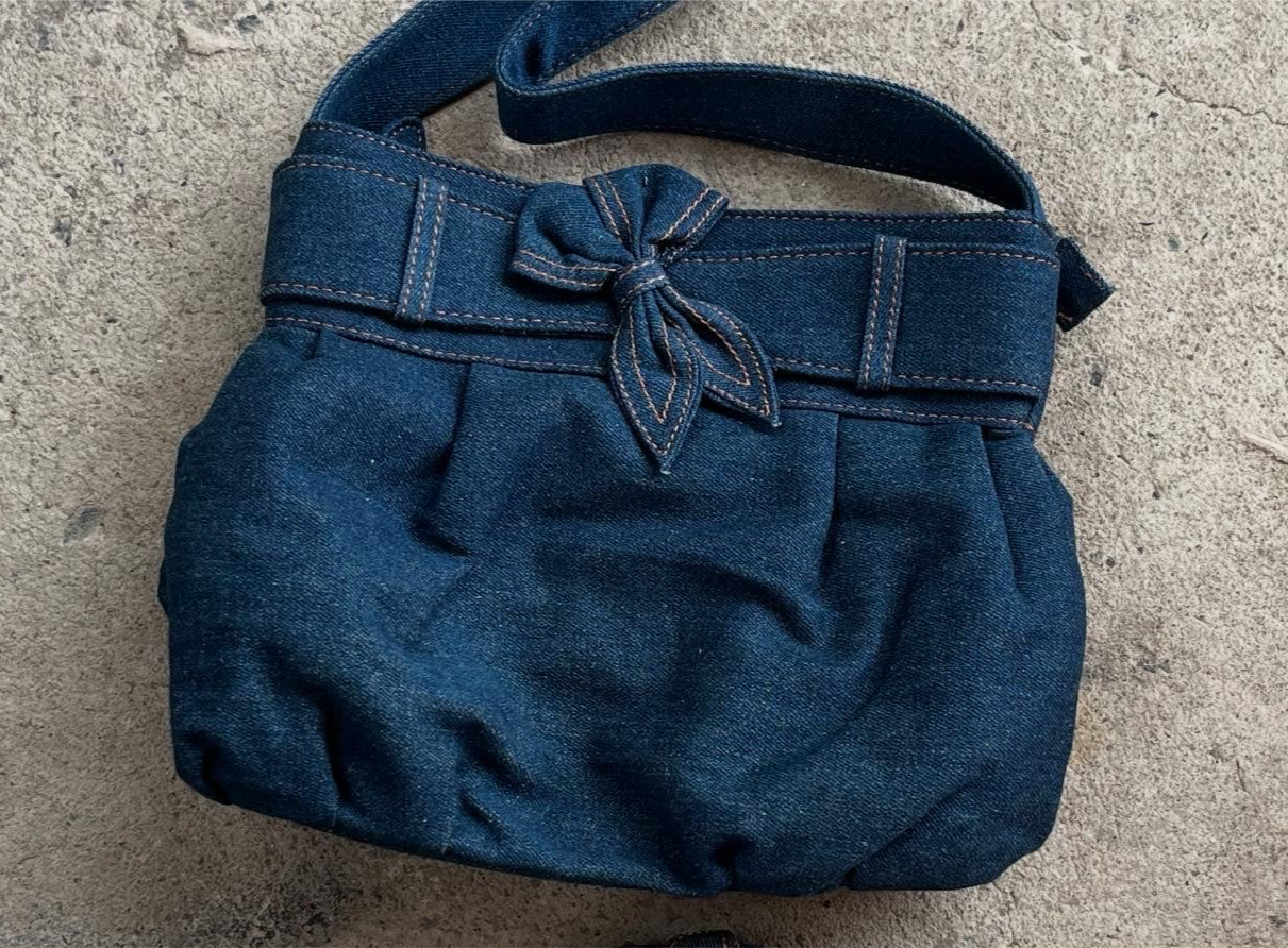 Denim Bow Bag