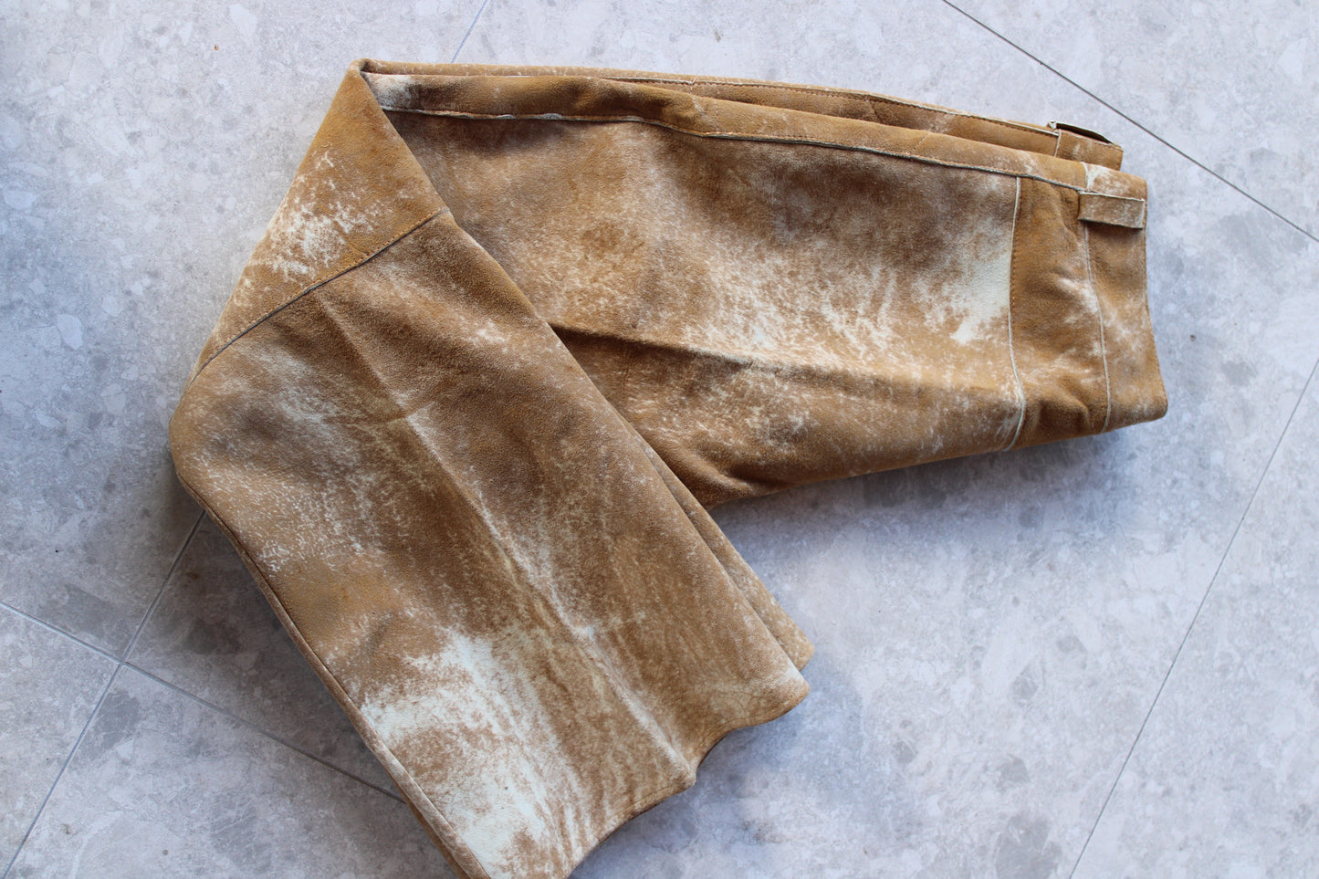 Cowhide Suede/Leather Pant