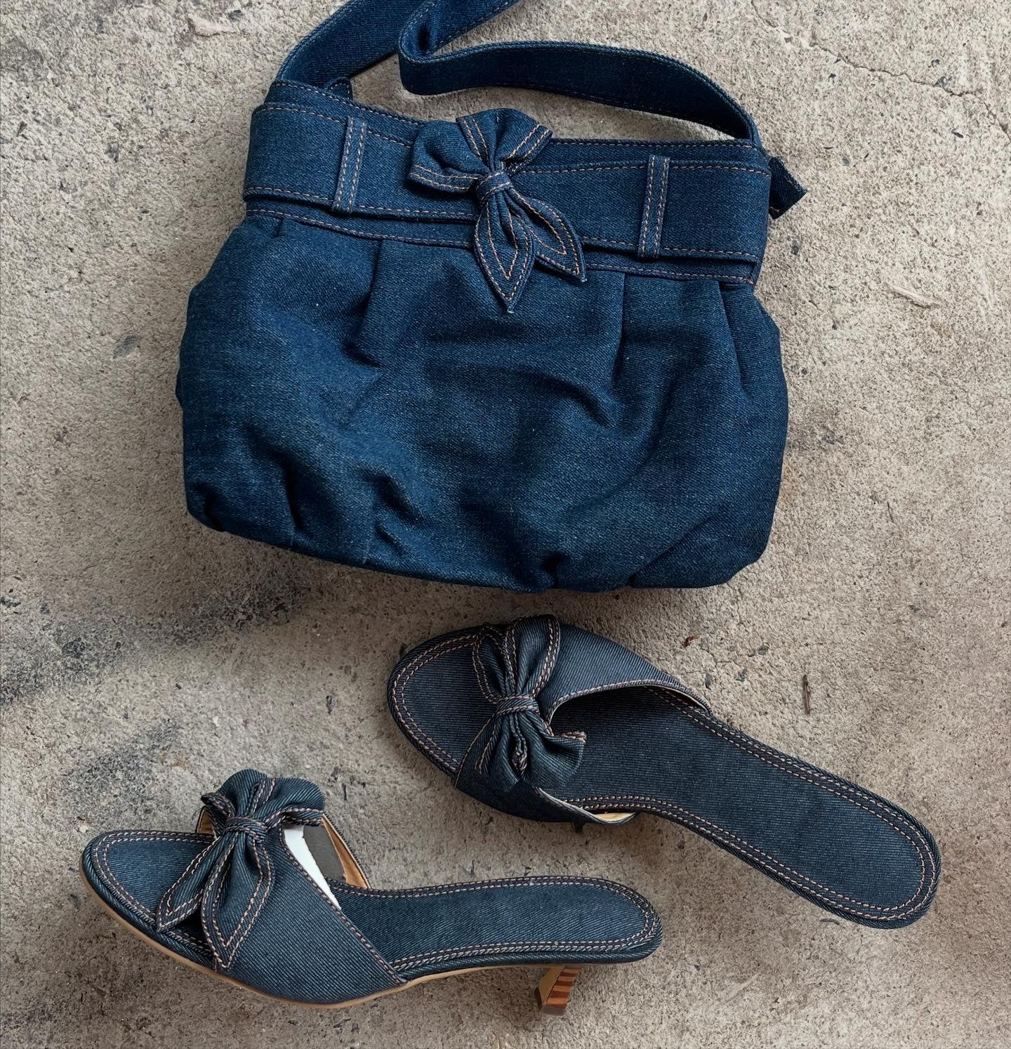 Denim Bow Bag