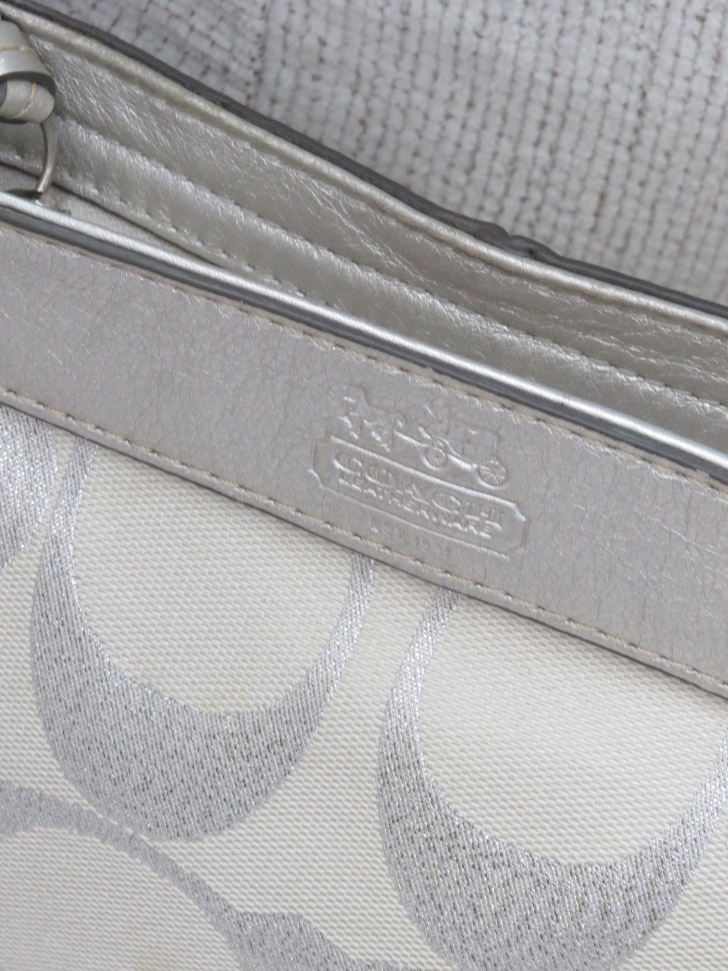 Metallic Monogram Coach Bag