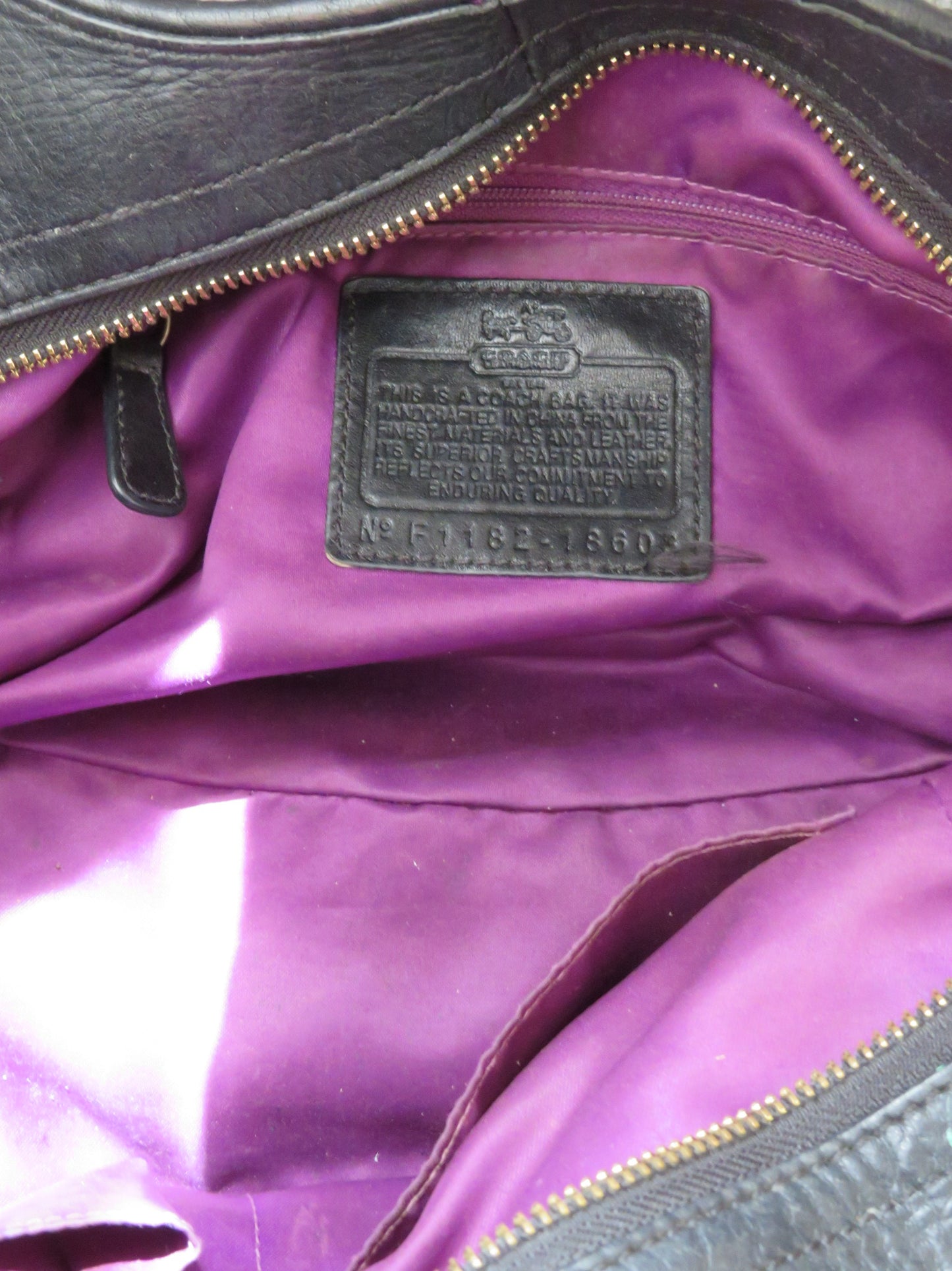 Black Pleated Coach Bag