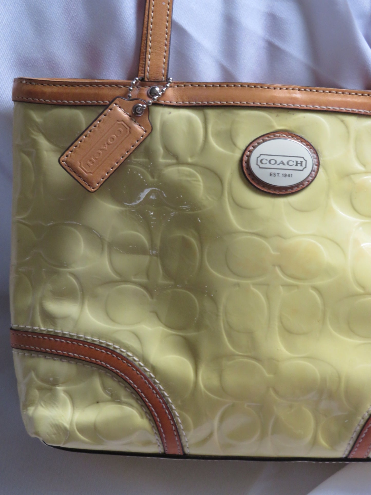 Yellow Coach Tote Bag