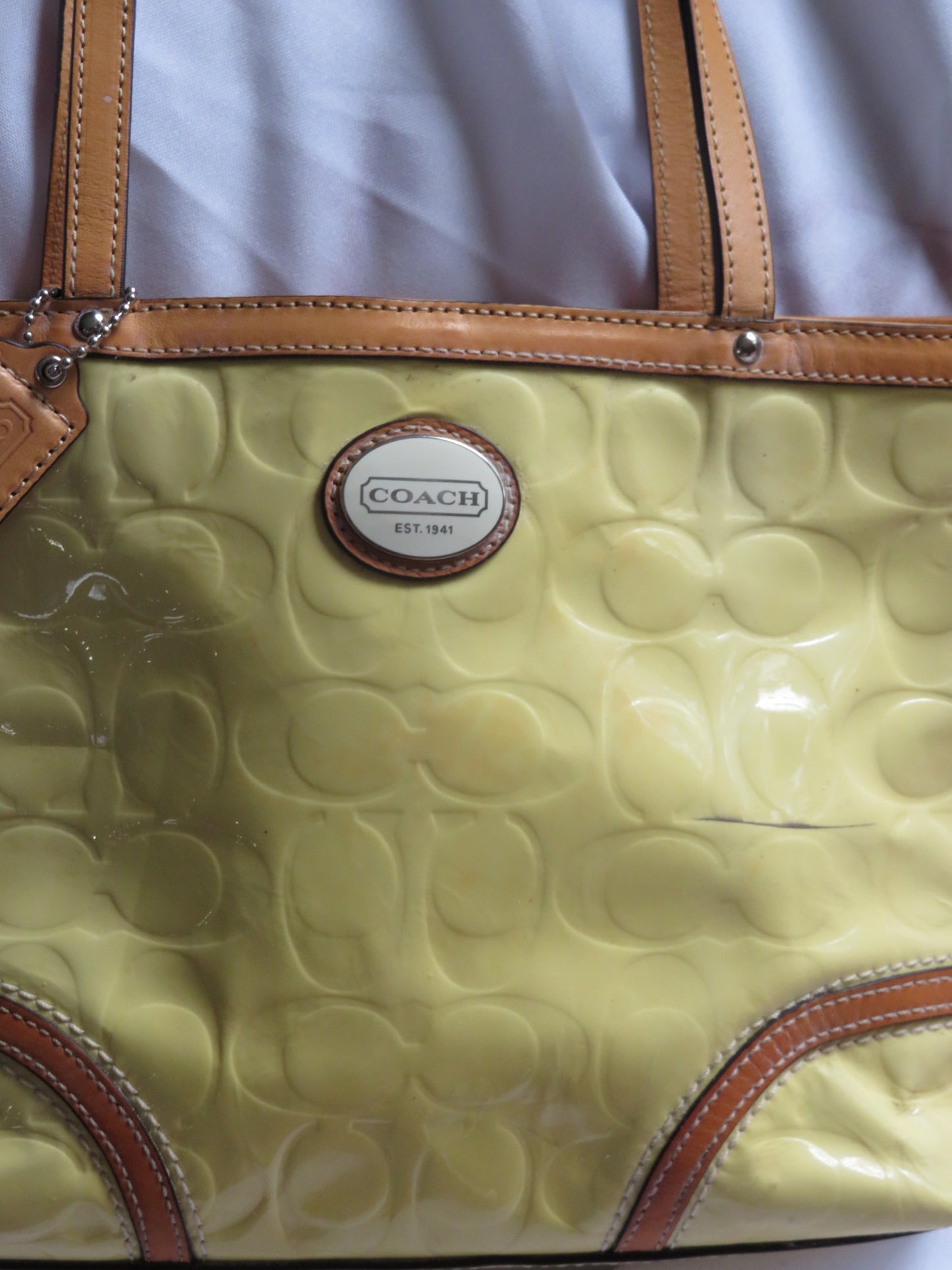 Yellow Coach Tote Bag