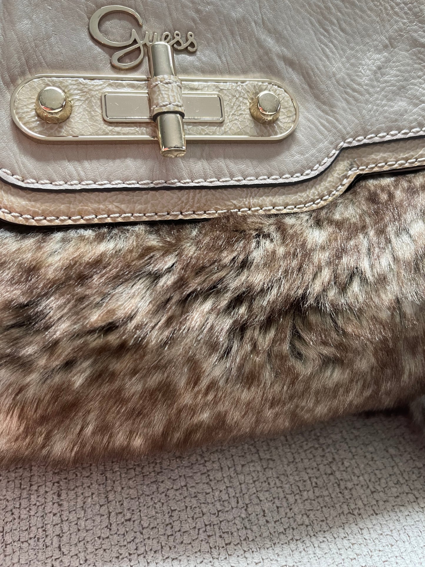 Guess Fur Clutch