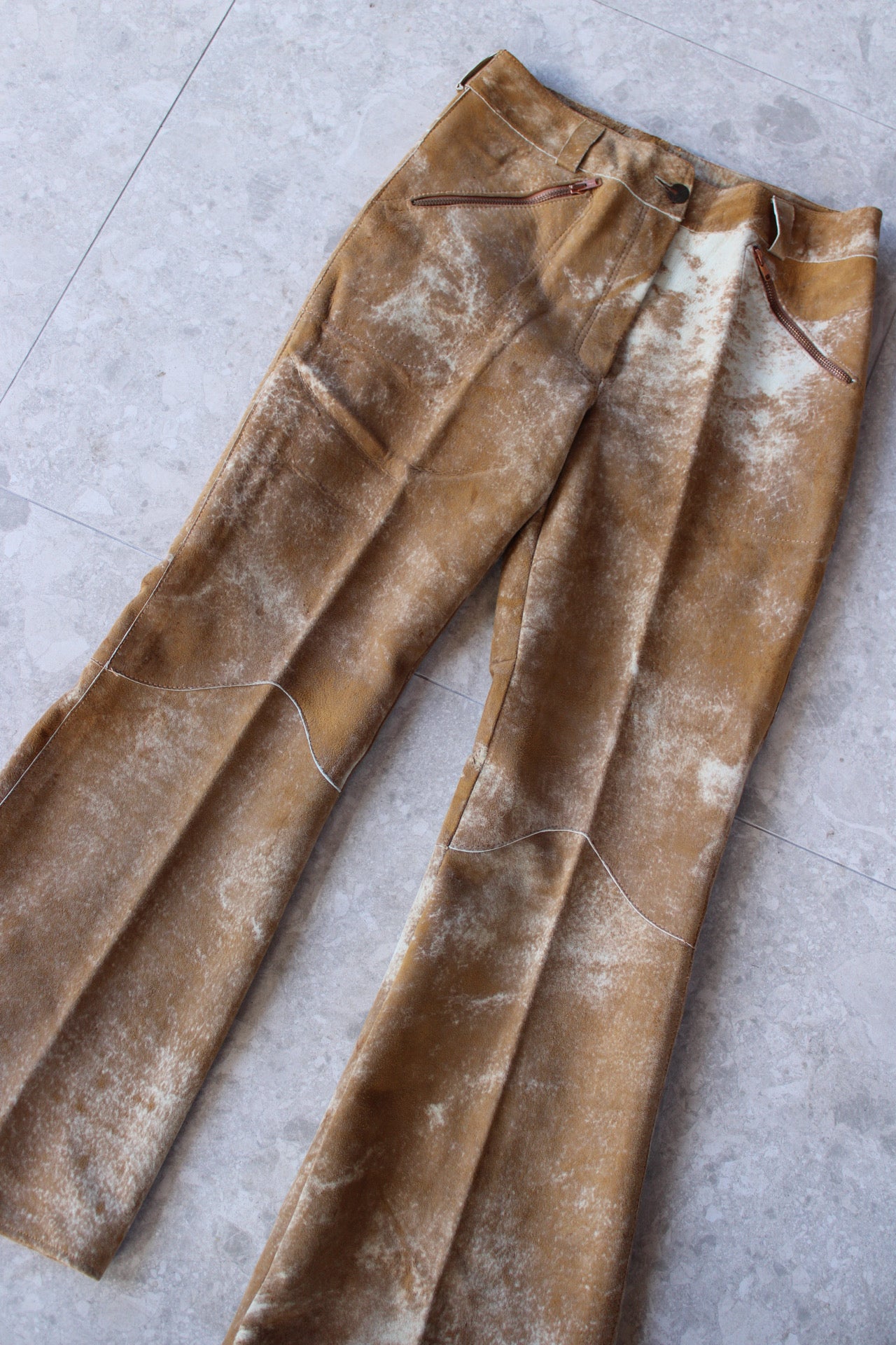 Cowhide Suede/Leather Pant