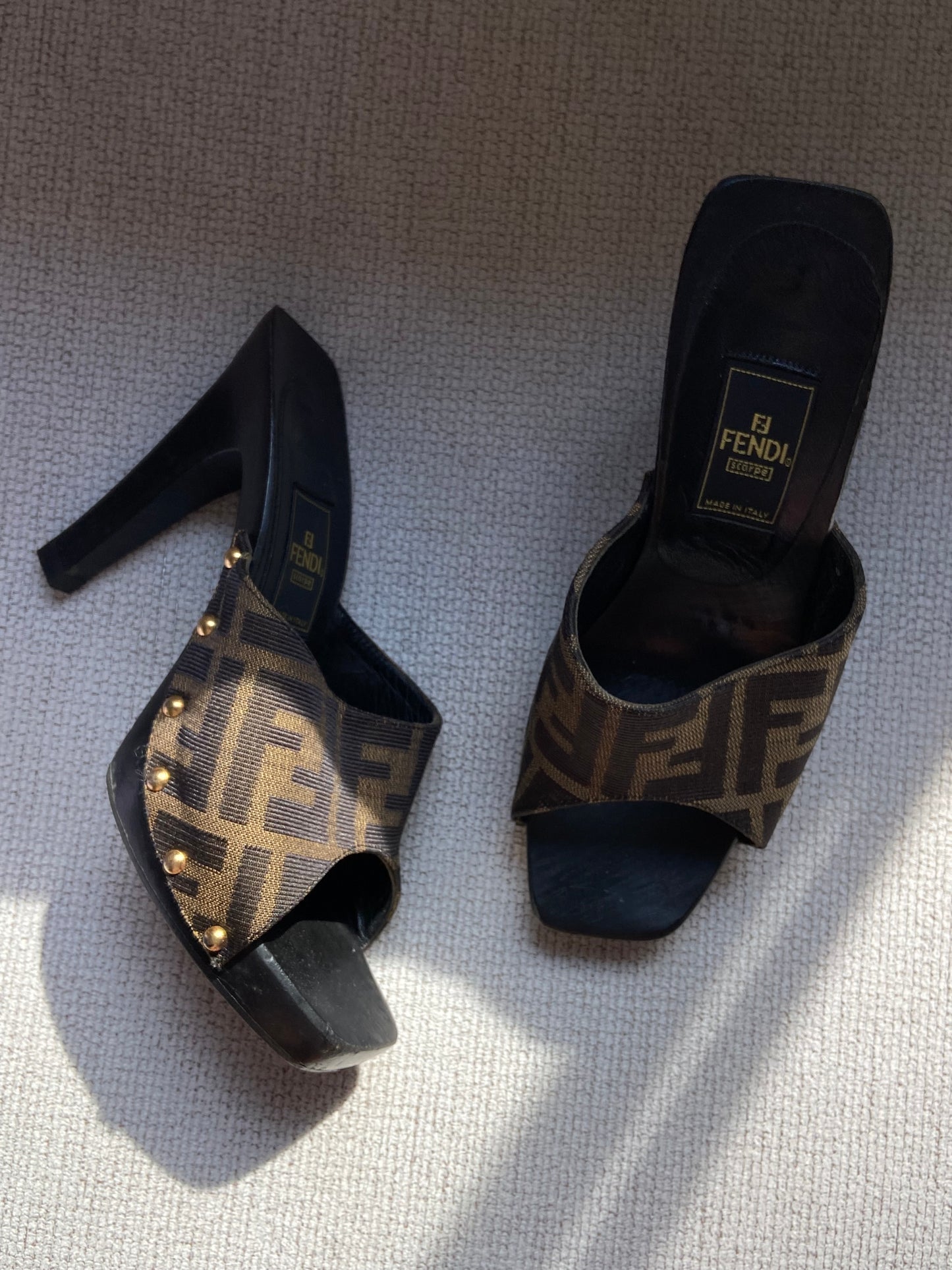 Authentic Fendi Monogram Heels