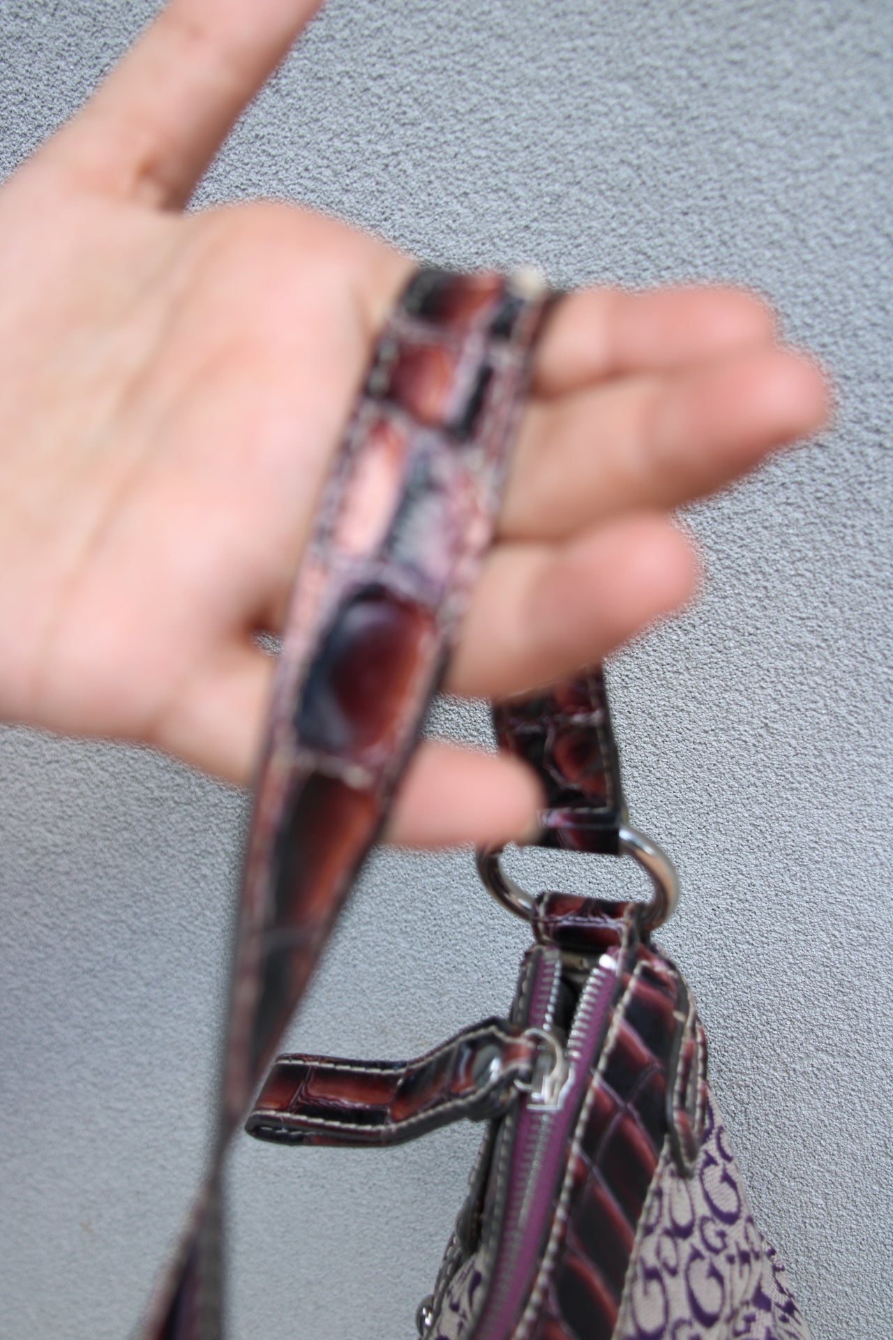 vintage Guess Monogram Shoudler Bag