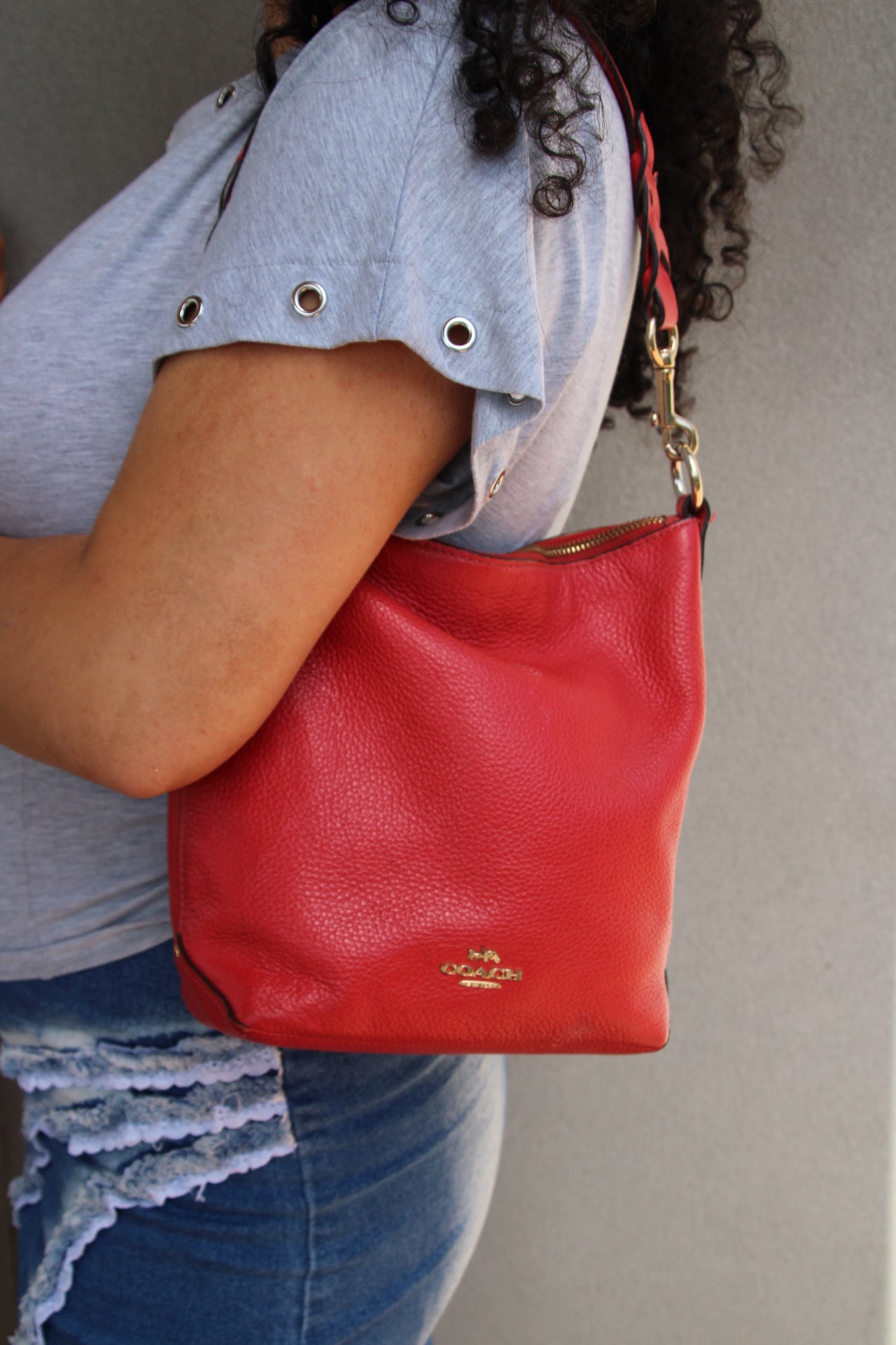 Vintage Coach Braided Abbey Shoulder Bag