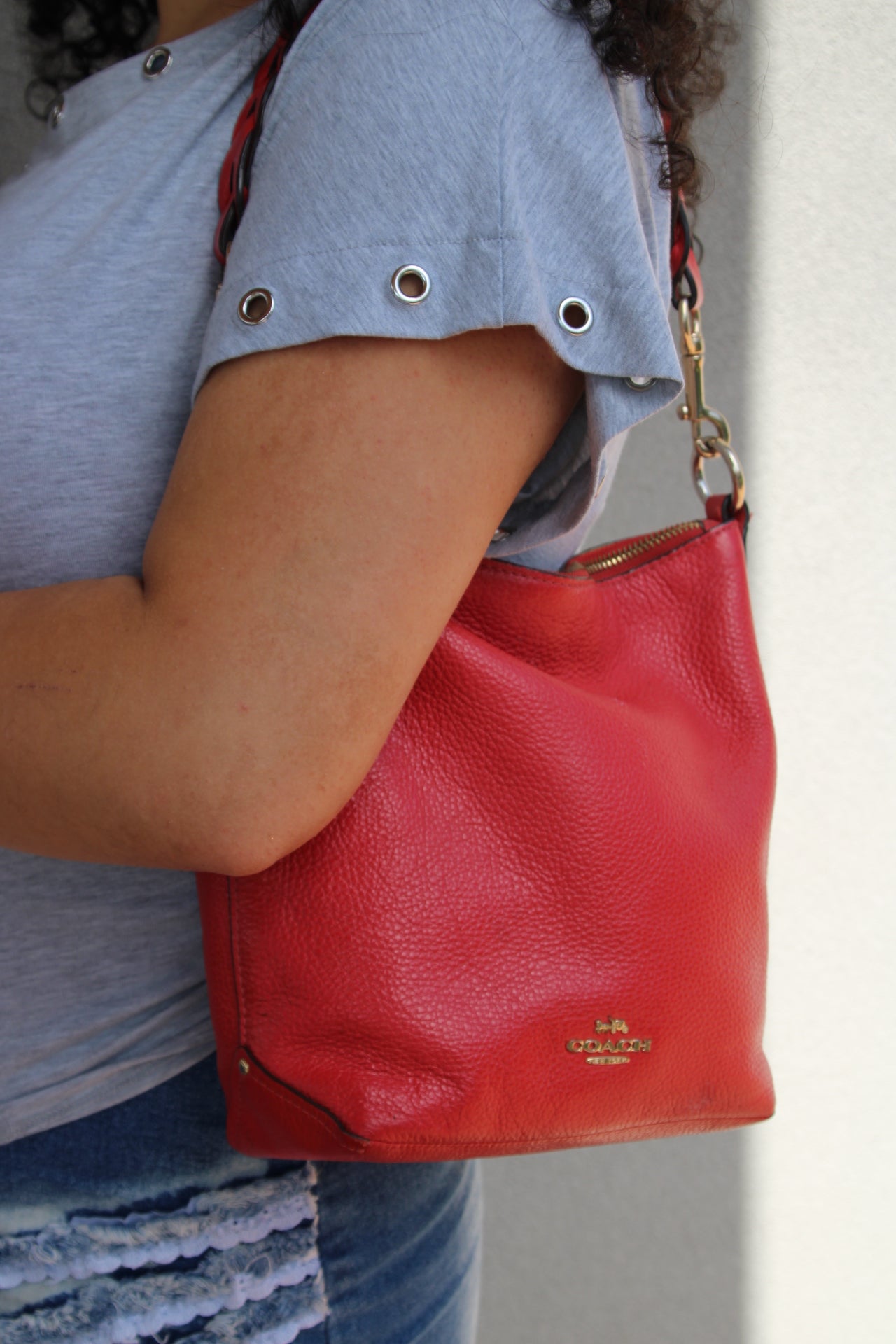 Vintage Coach Braided Abbey Shoulder Bag