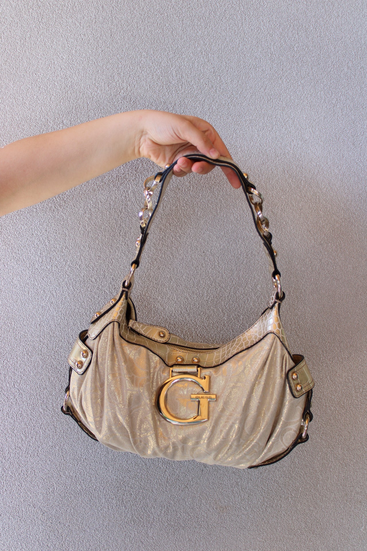 Vintage Metallic  Guess Bag