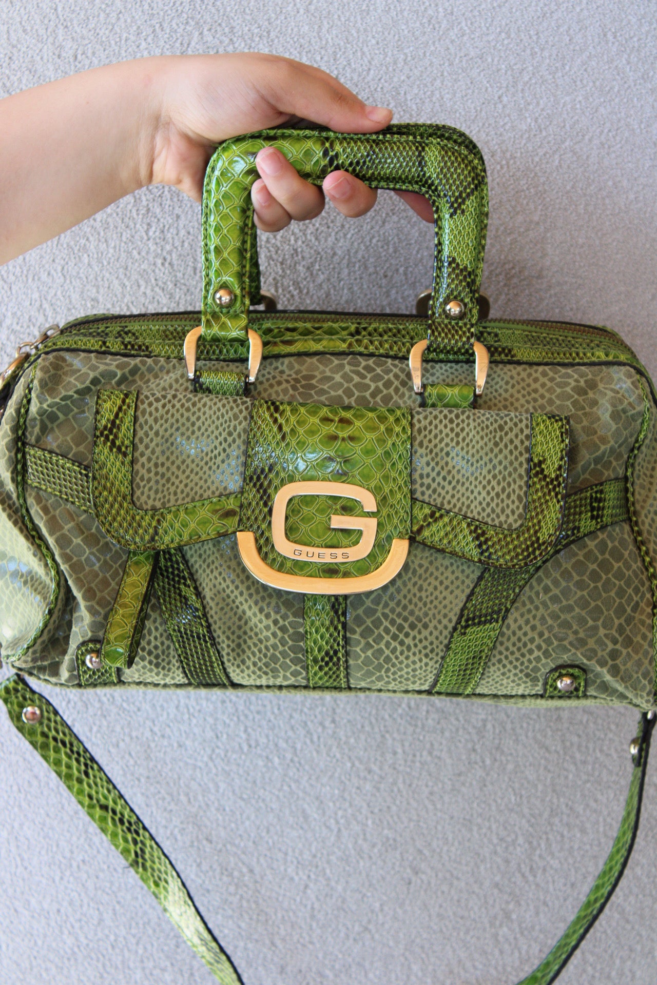 Vintage Green Guess Bag