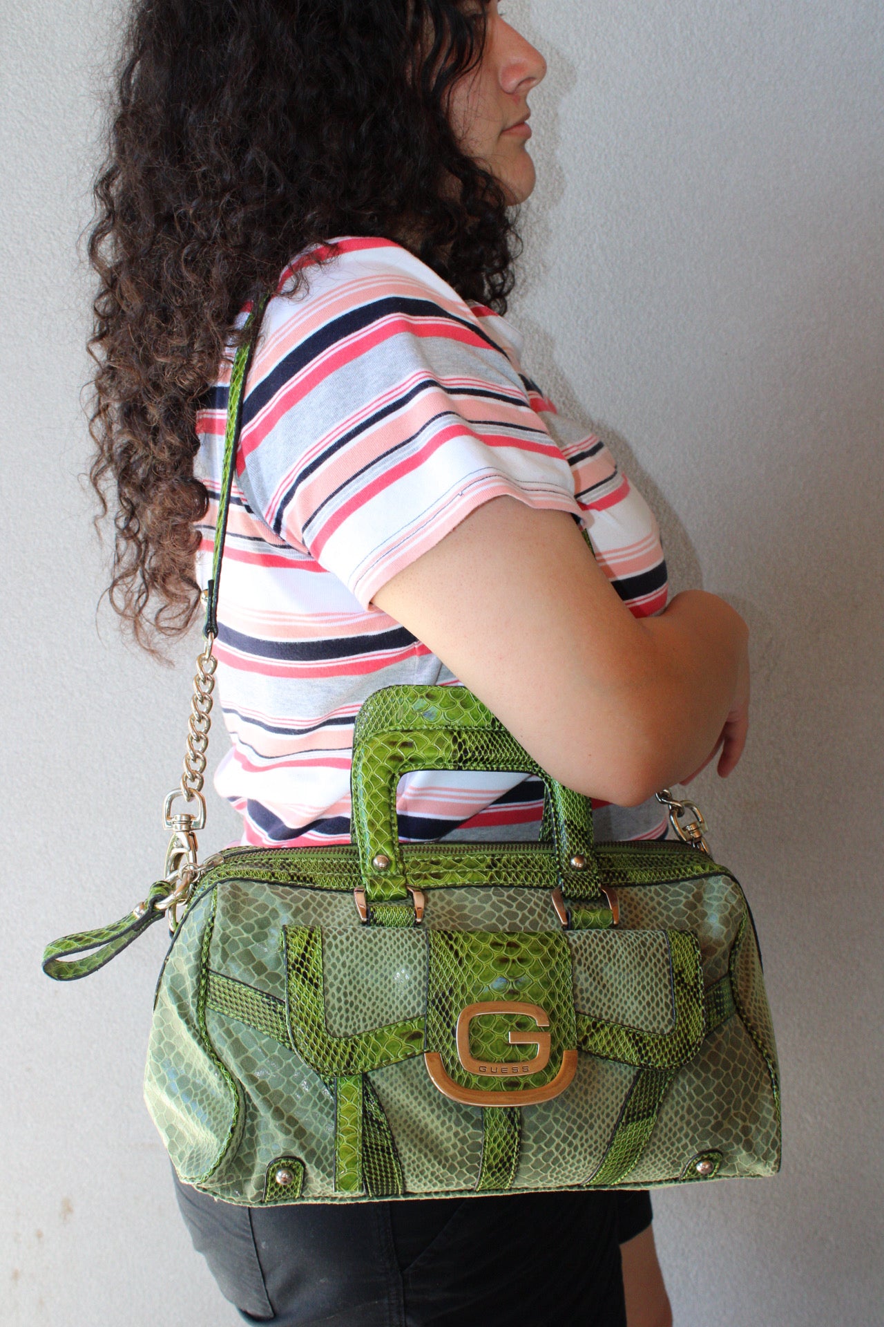Vintage Green Guess Bag