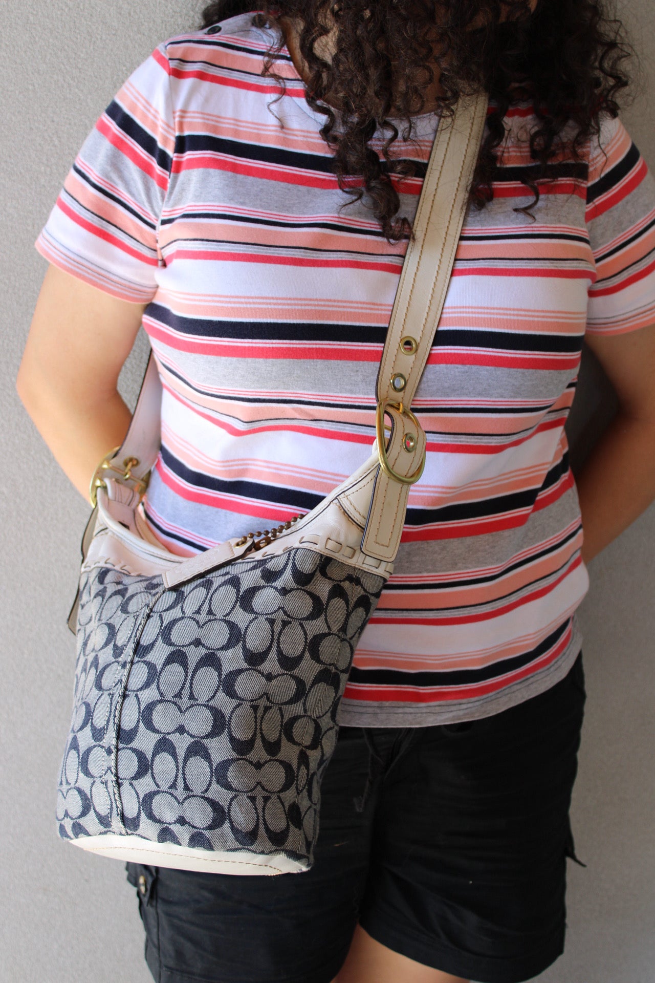 Monogram Denim Coach Bag
