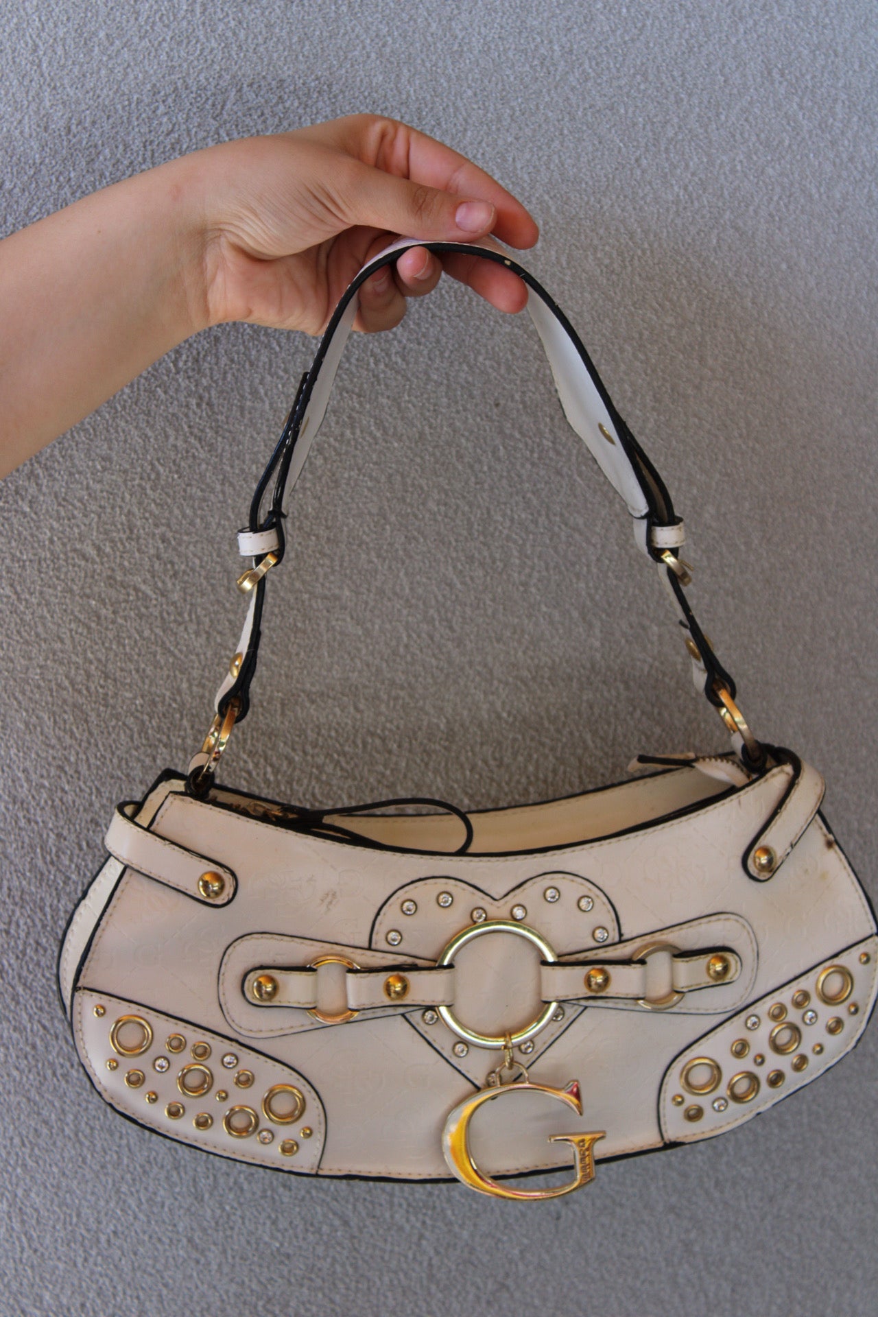 White Eyelet Guess Bag