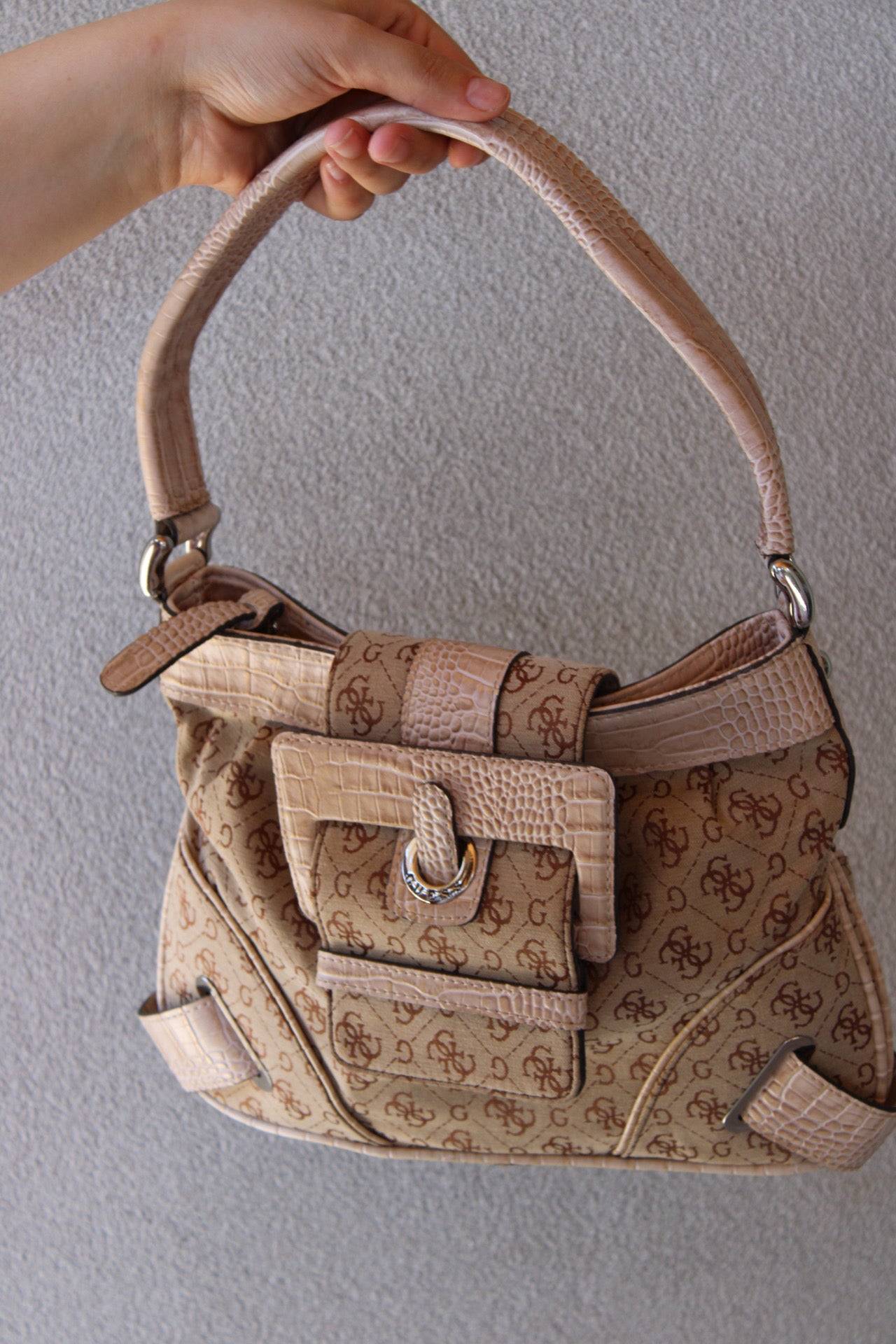 Buckle Monogram Guess Bag