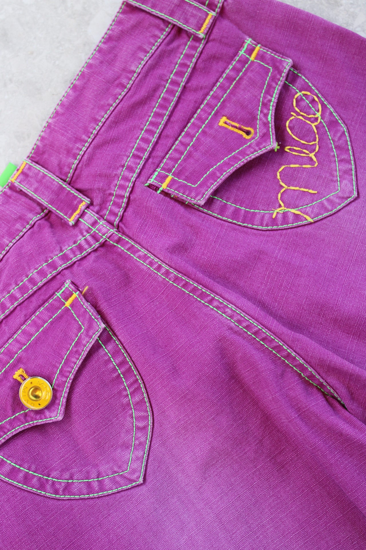 Magenta Denim Jeans