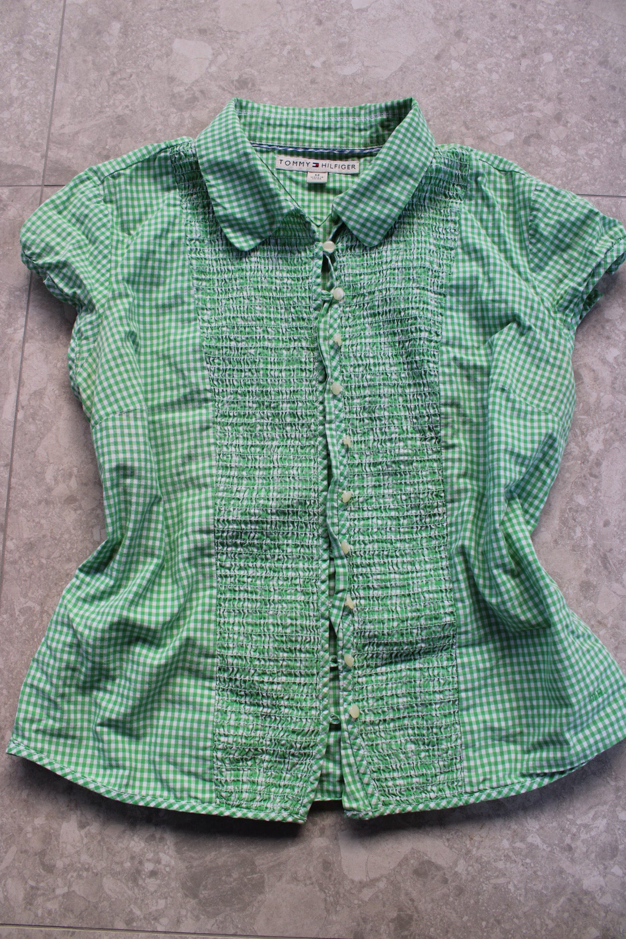 Tommy Hiliger Gingham Blouse