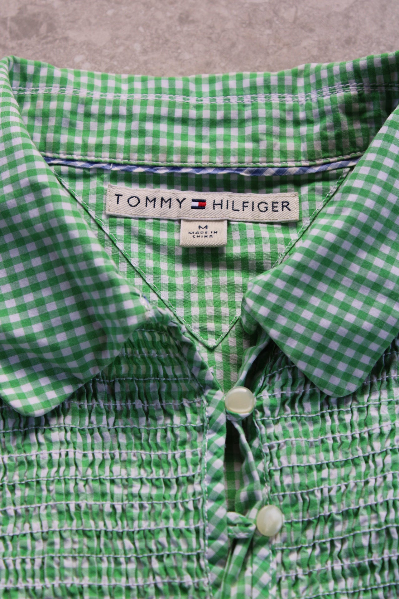 Tommy Hiliger Gingham Blouse
