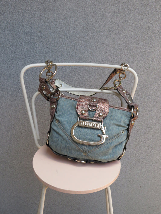 Guess Denim Shoulder Bag