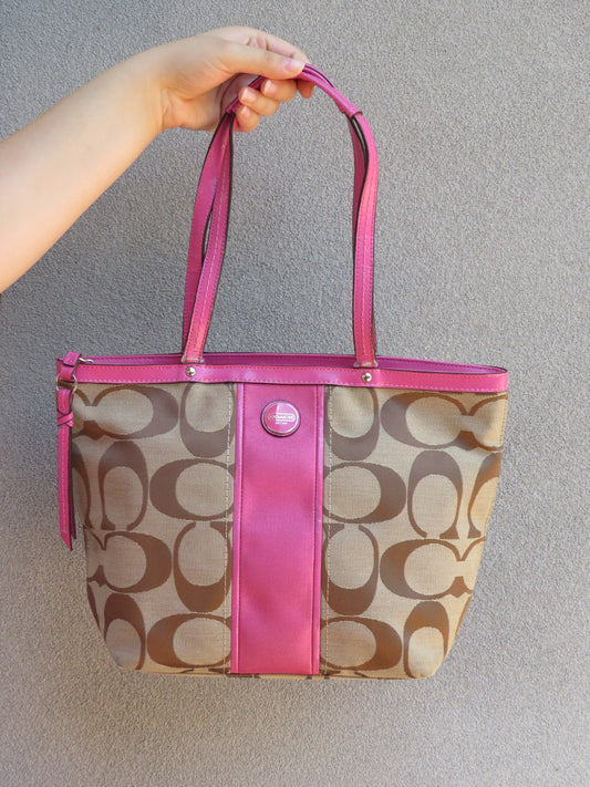 Pink Coach Tote Bag