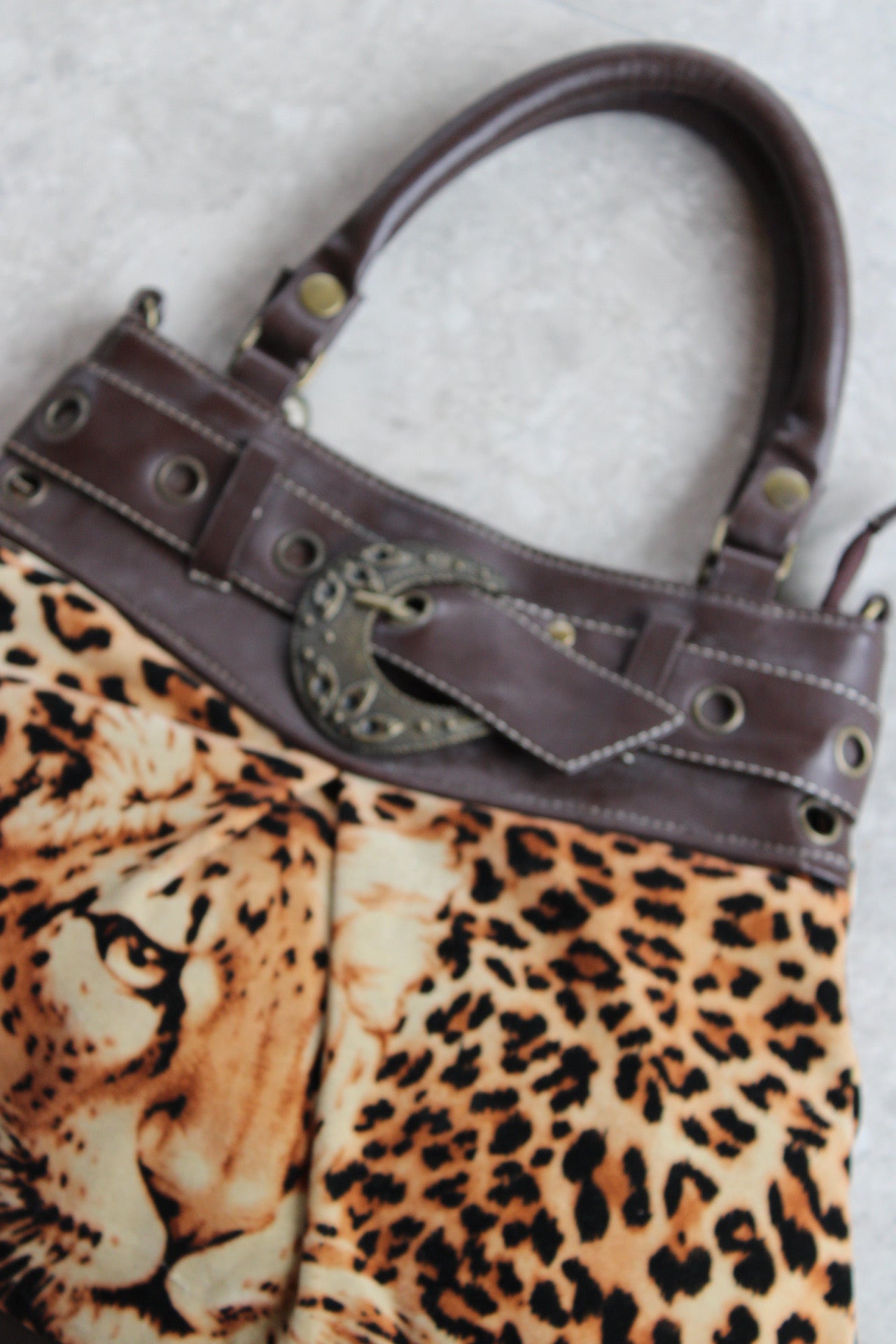 Leopard Buckle Bag