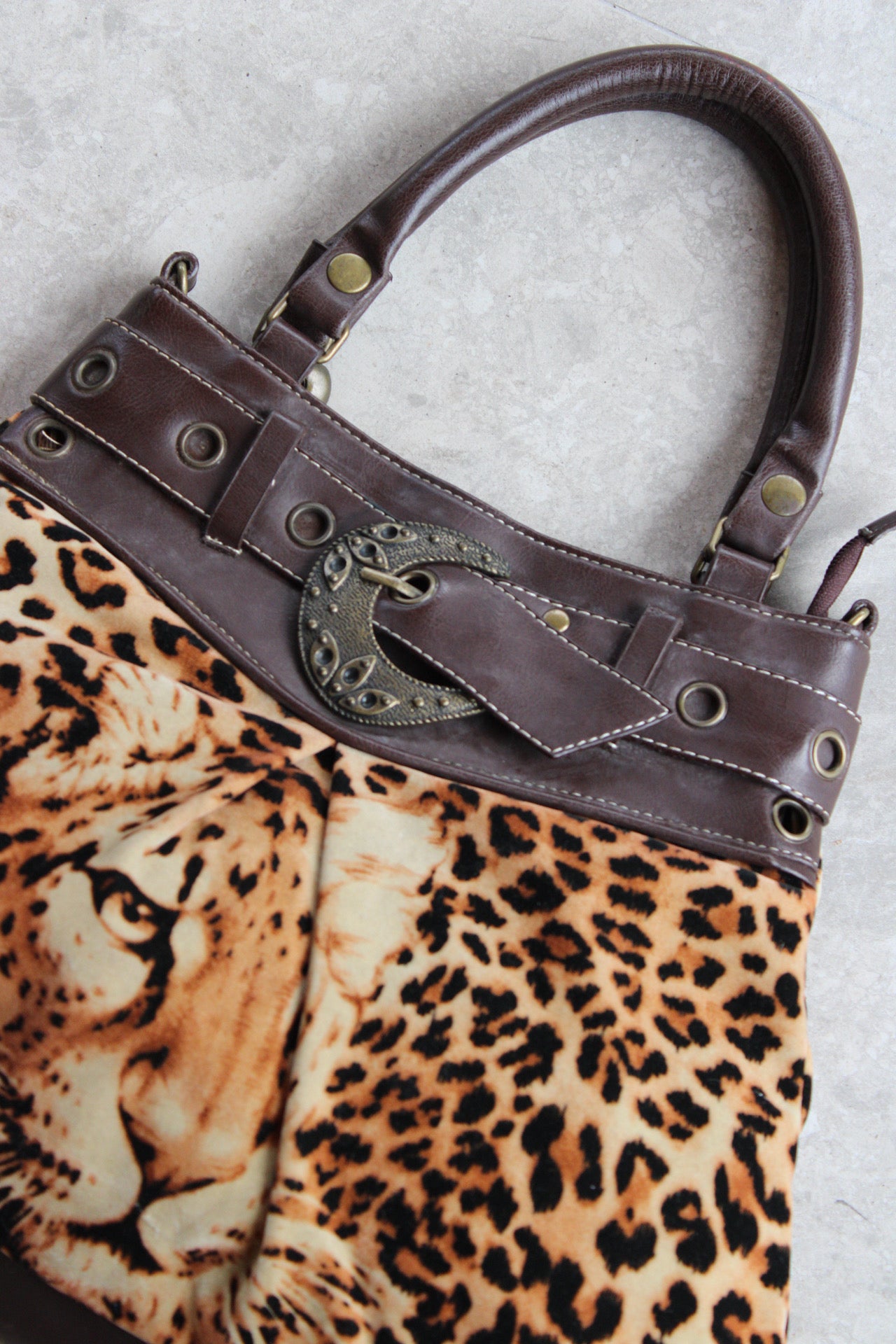 Leopard Buckle Bag