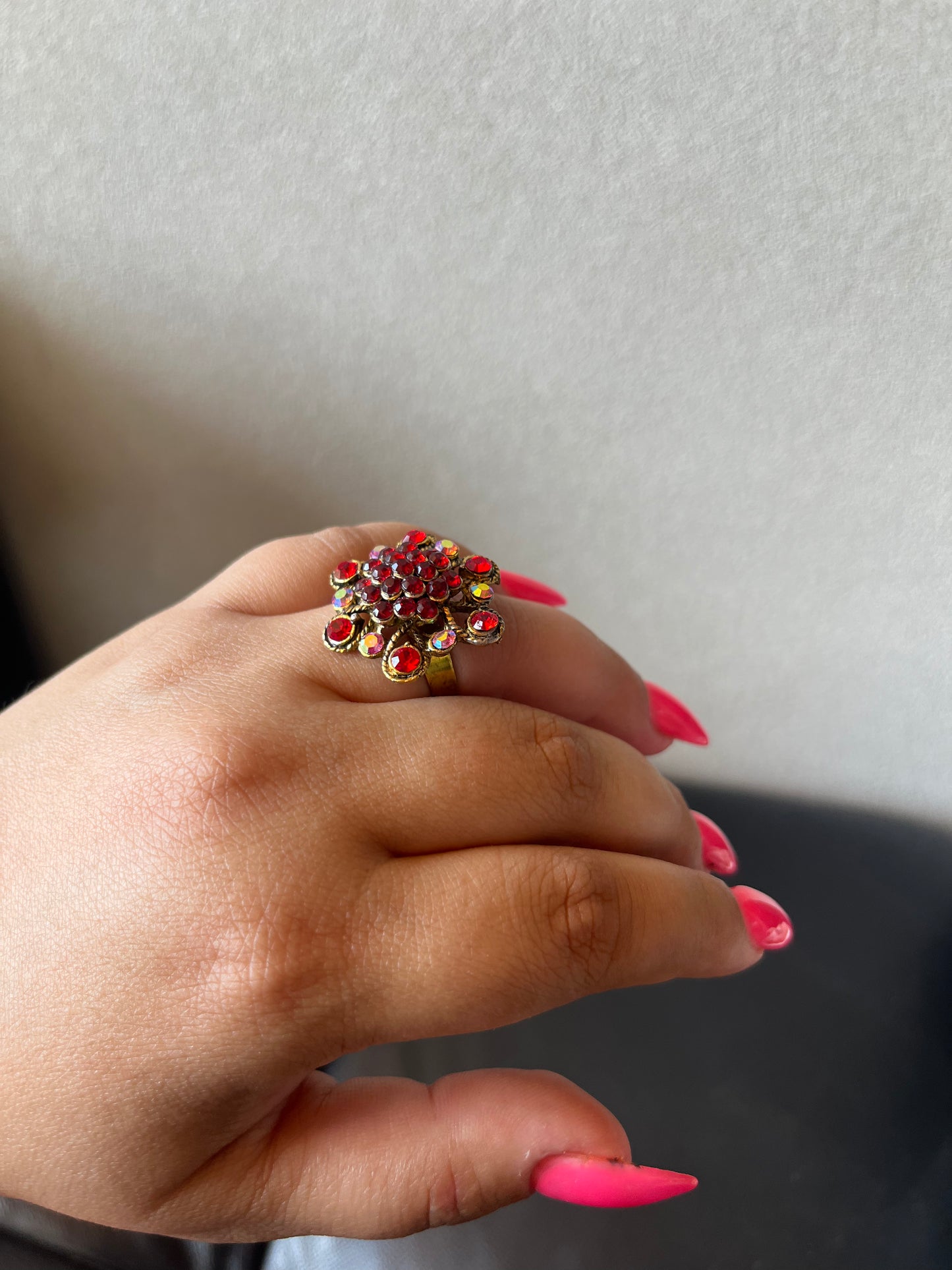 Red Flower Ring