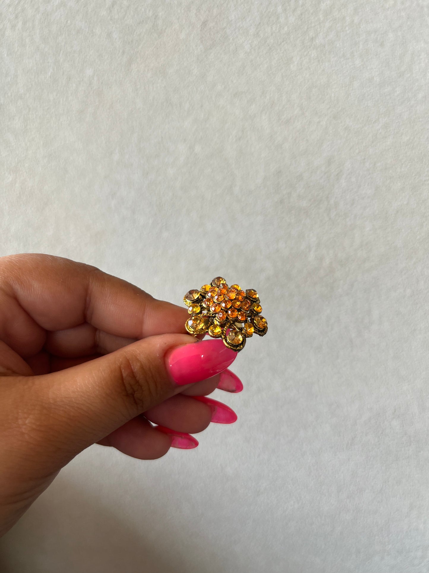 Orange Flower Ring