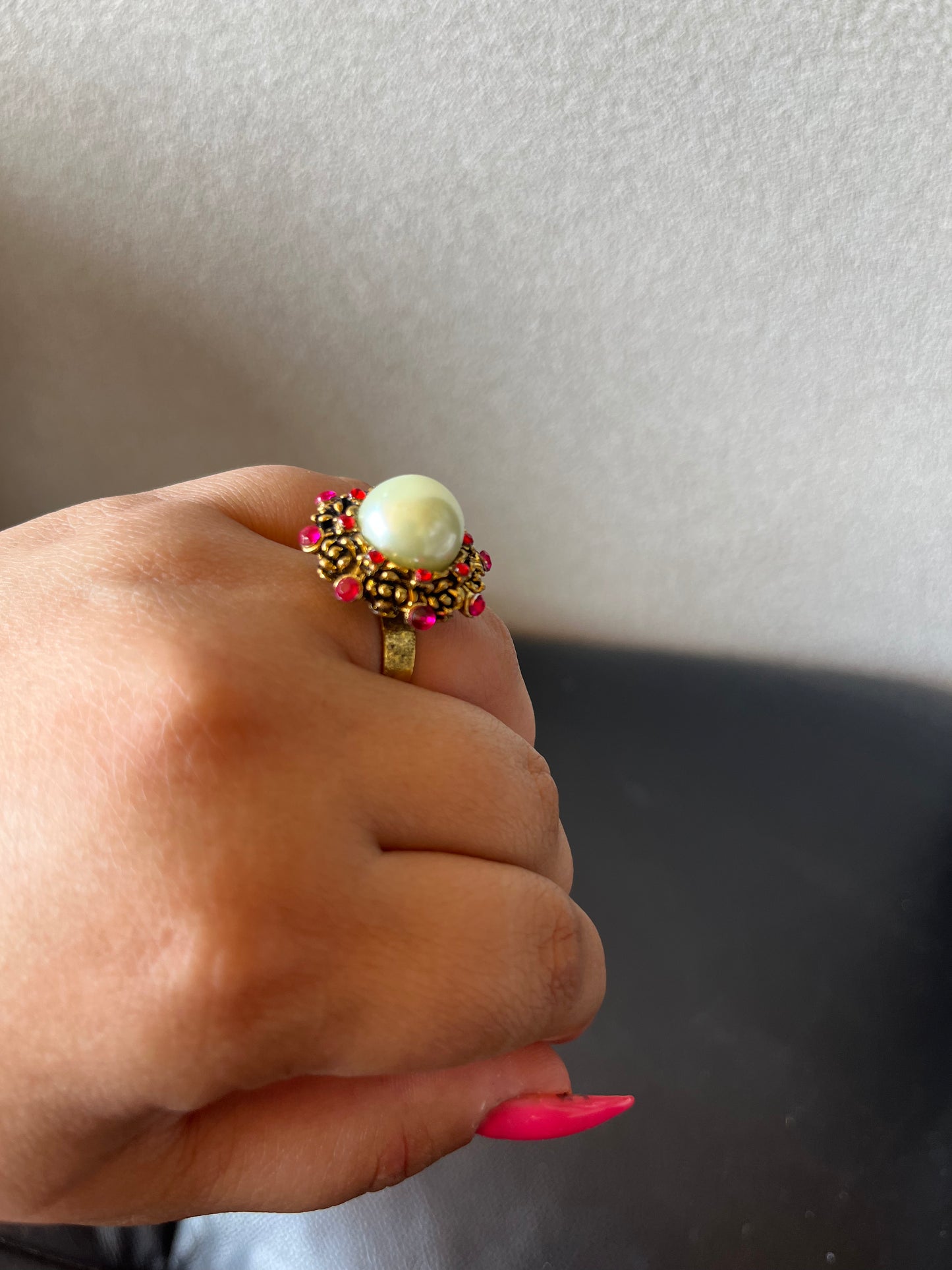 Blue Pearl Ring