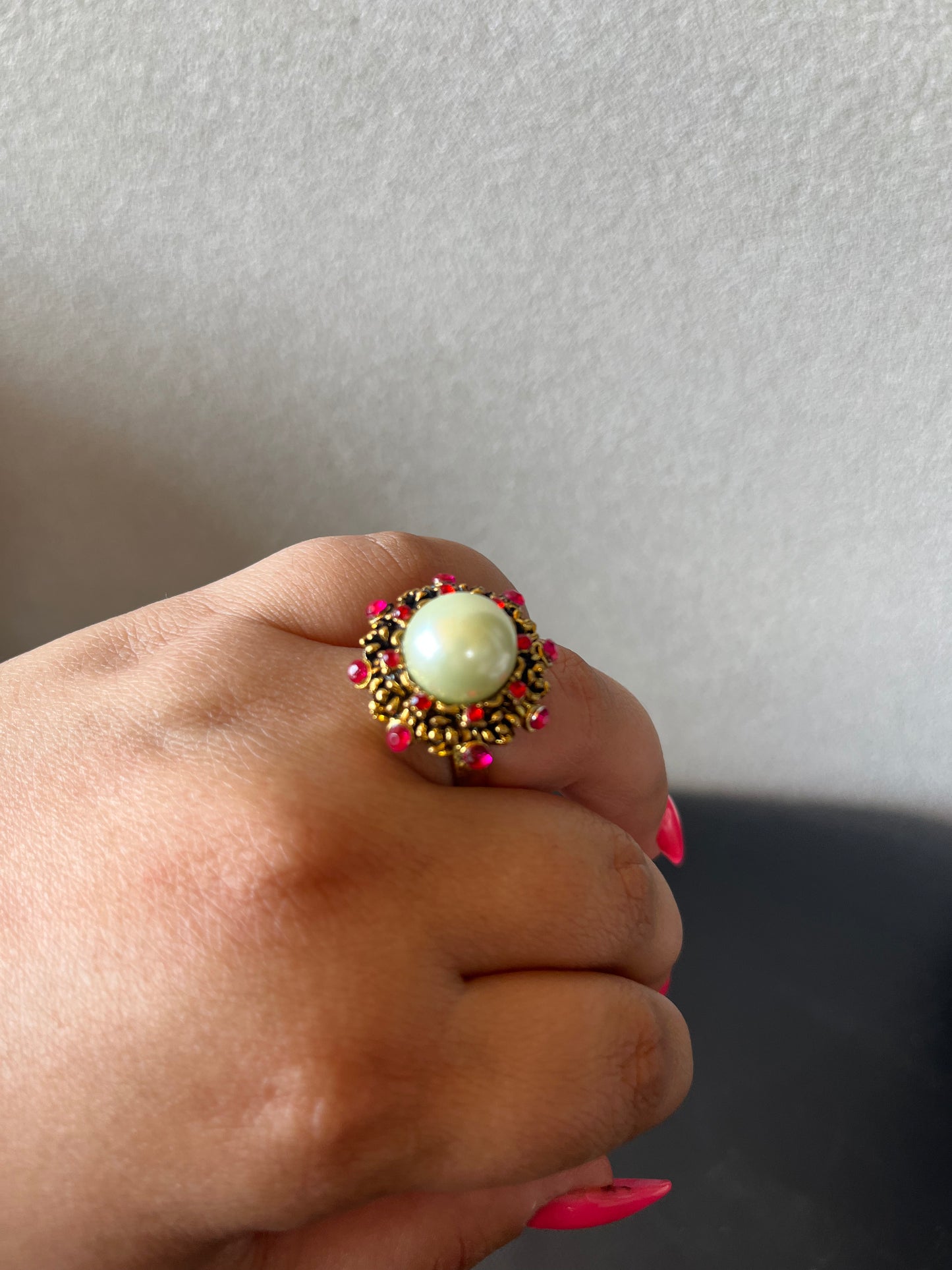 Blue Pearl Ring