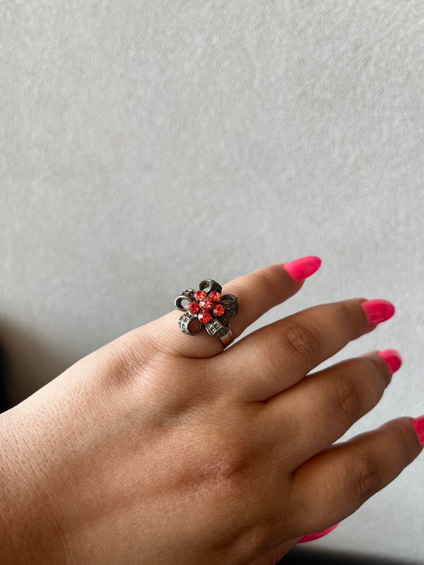 Silver Flower Ring
