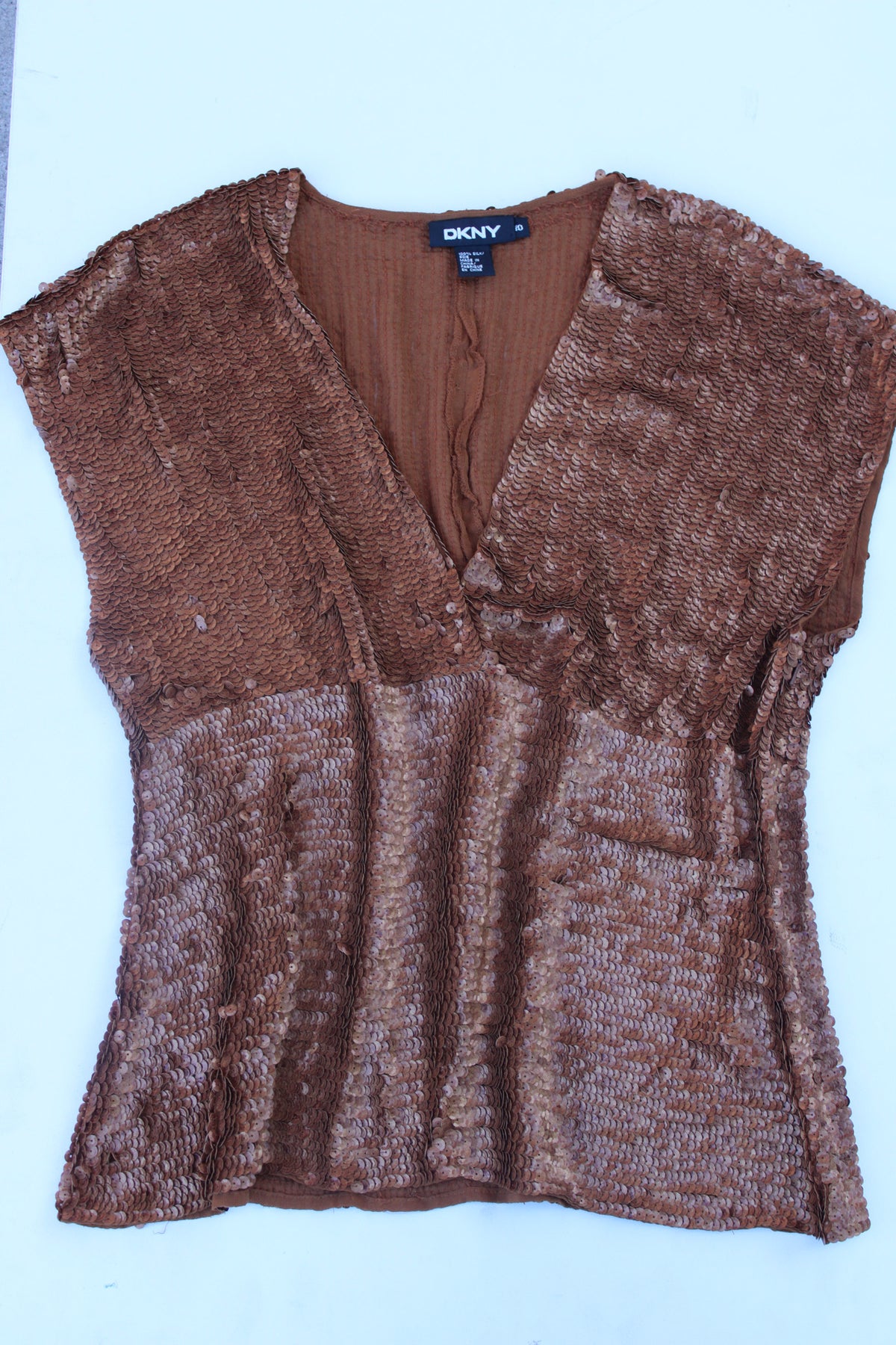 Bronze DKNY Sequin Top
