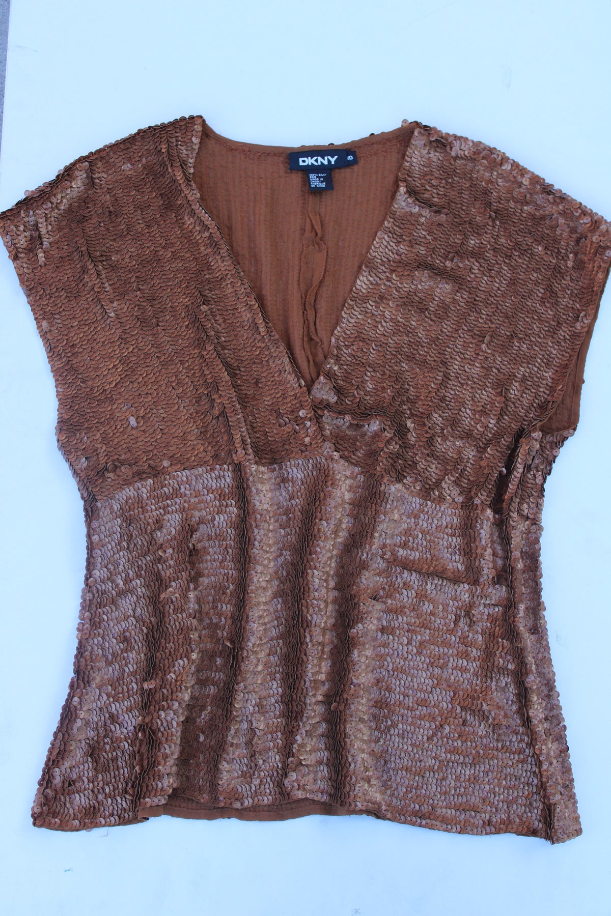 Bronze DKNY Sequin Top
