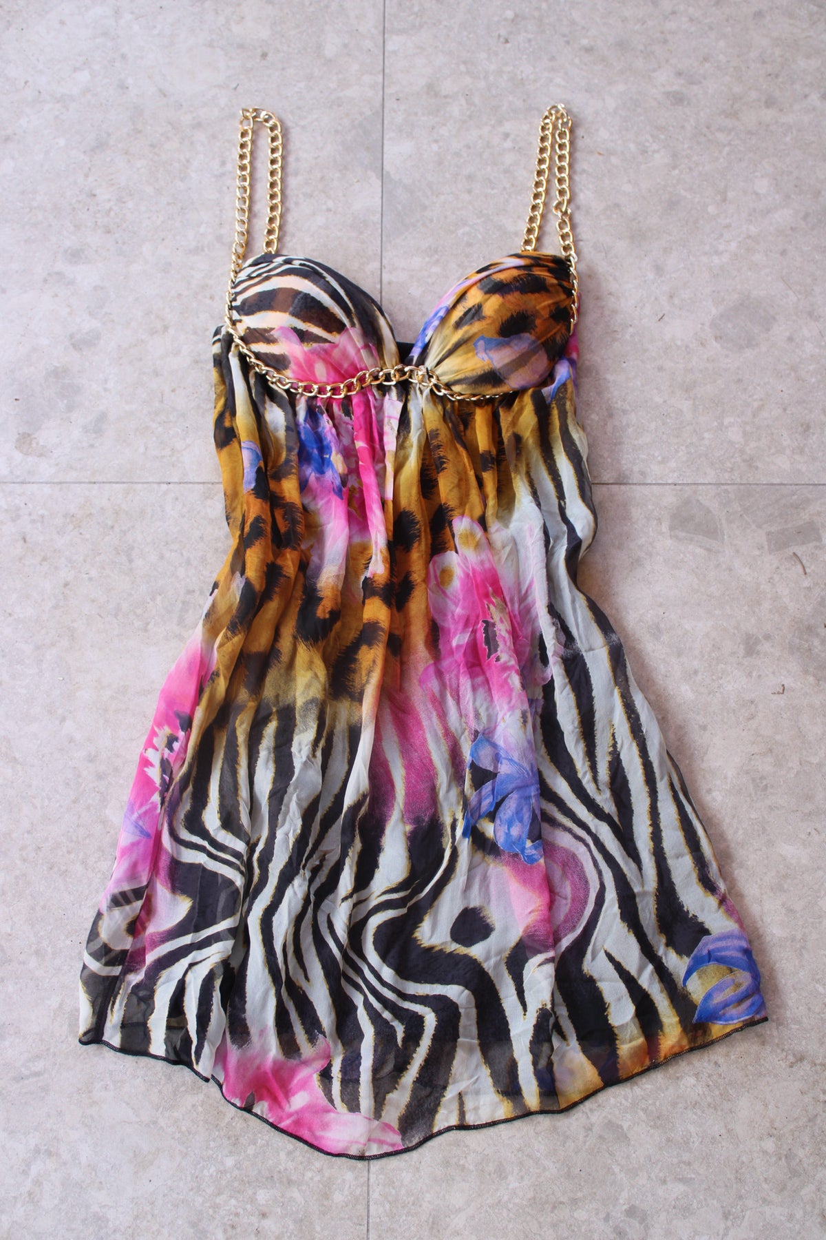 Animal Print (PINK) Chain Dress