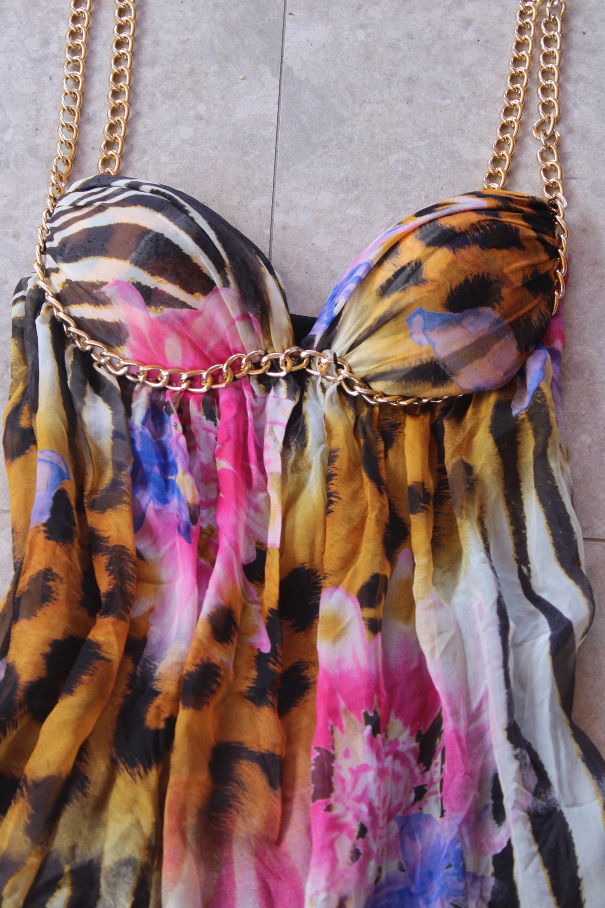 Animal Print (PINK) Chain Dress