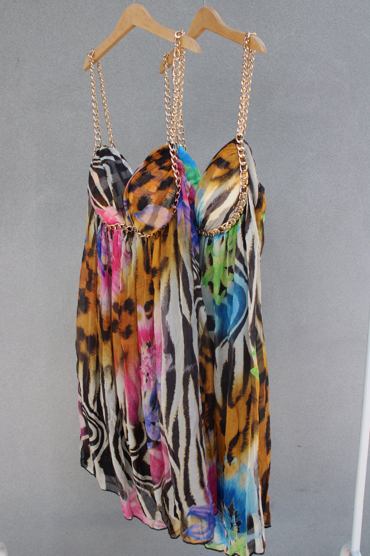 Animal Print (PINK) Chain Dress