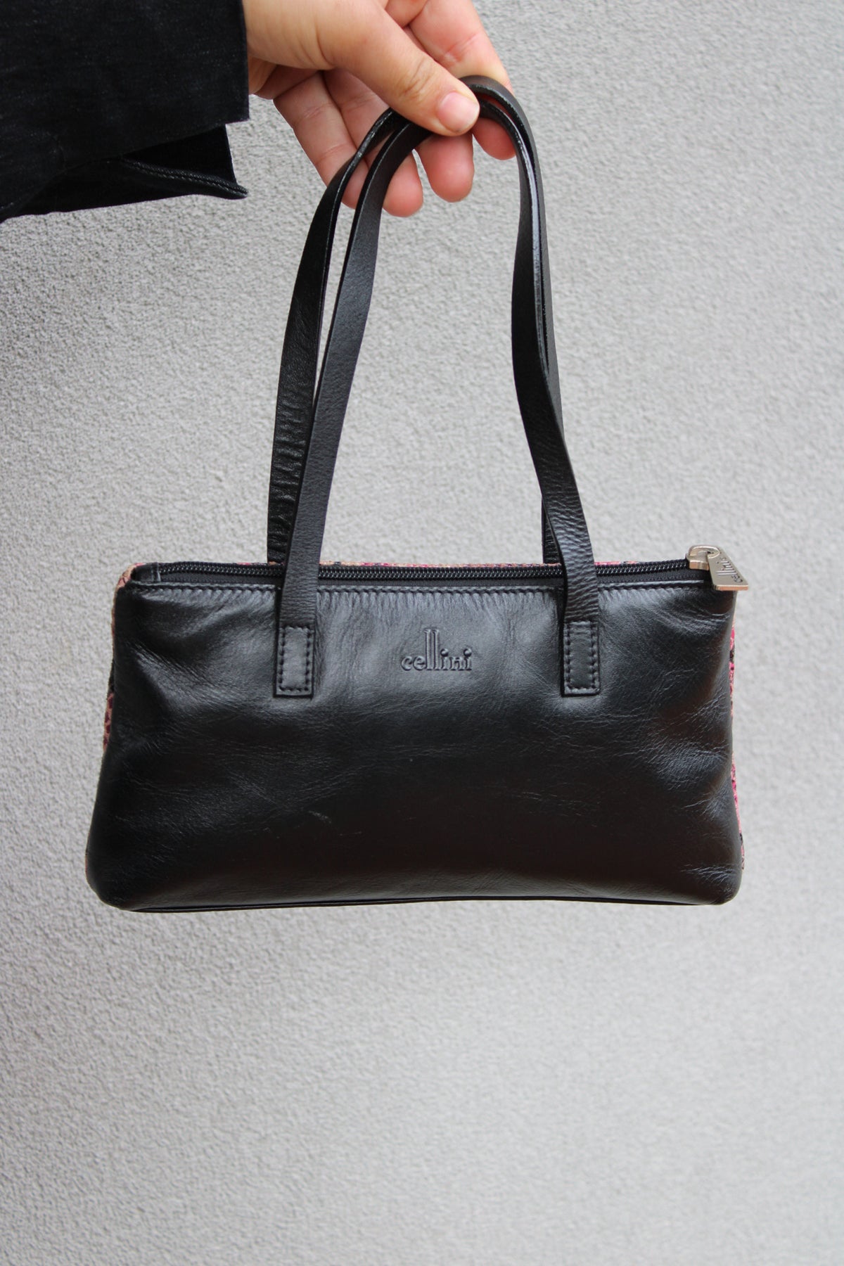 Pink Iridescent Snakeskin Bag