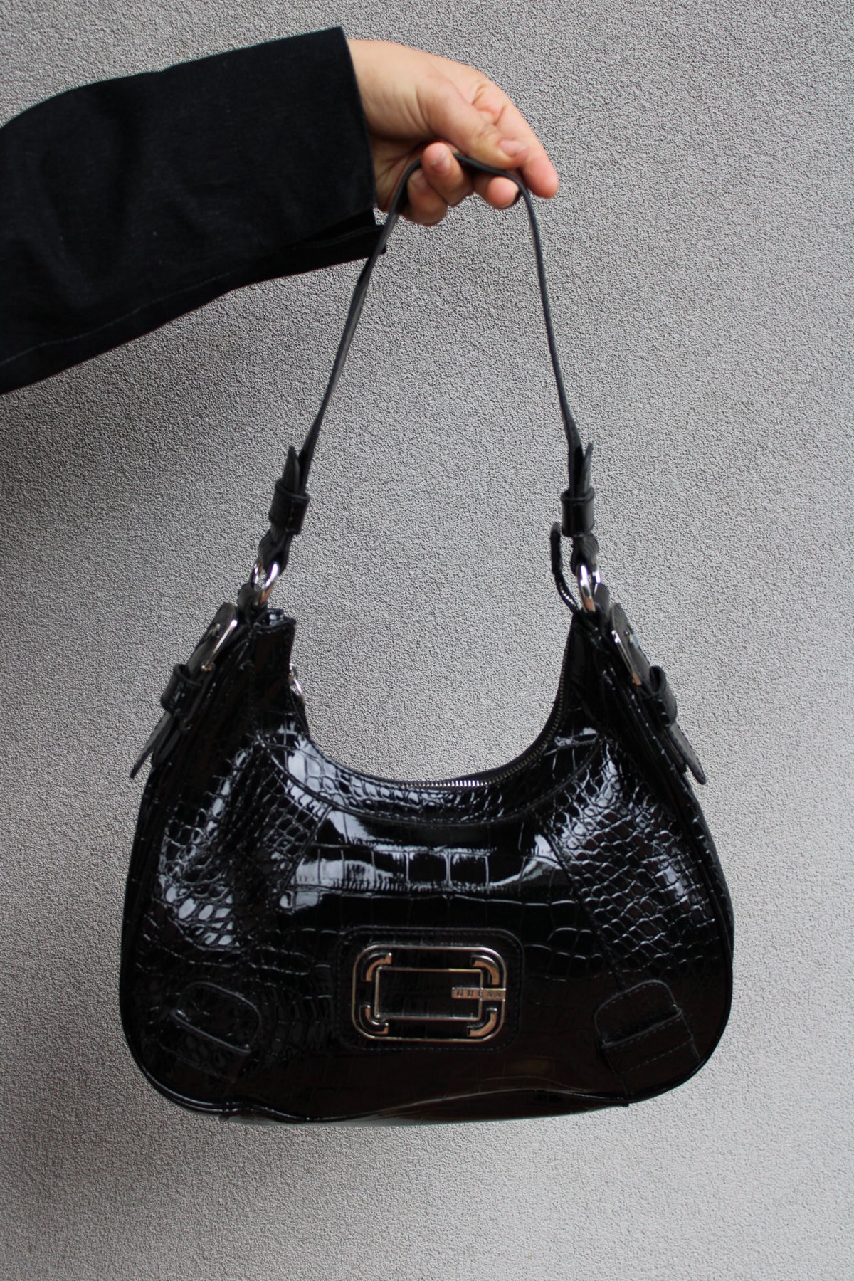 Vintage Leather Croc guess Bag