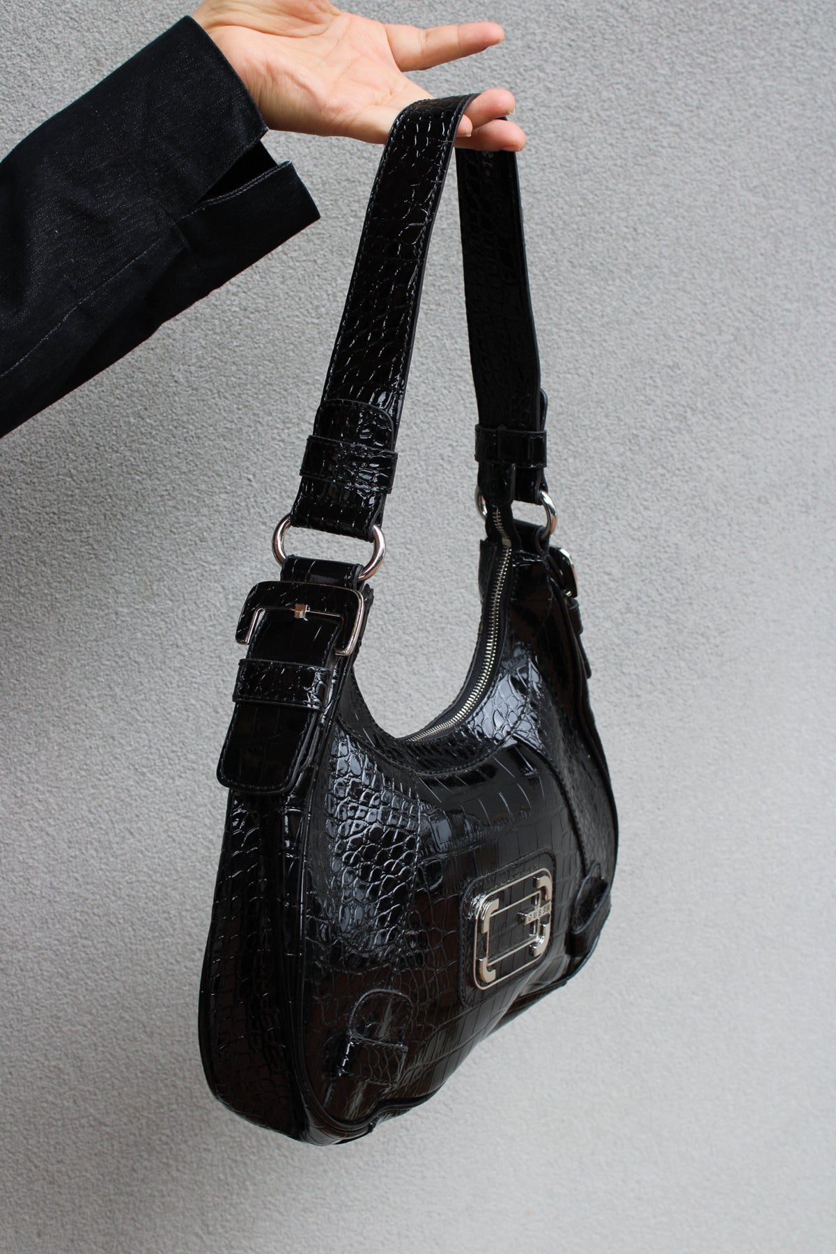 Vintage Leather Croc guess Bag