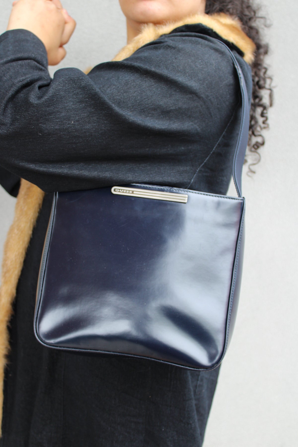 Navy Blue 90s Guess bag