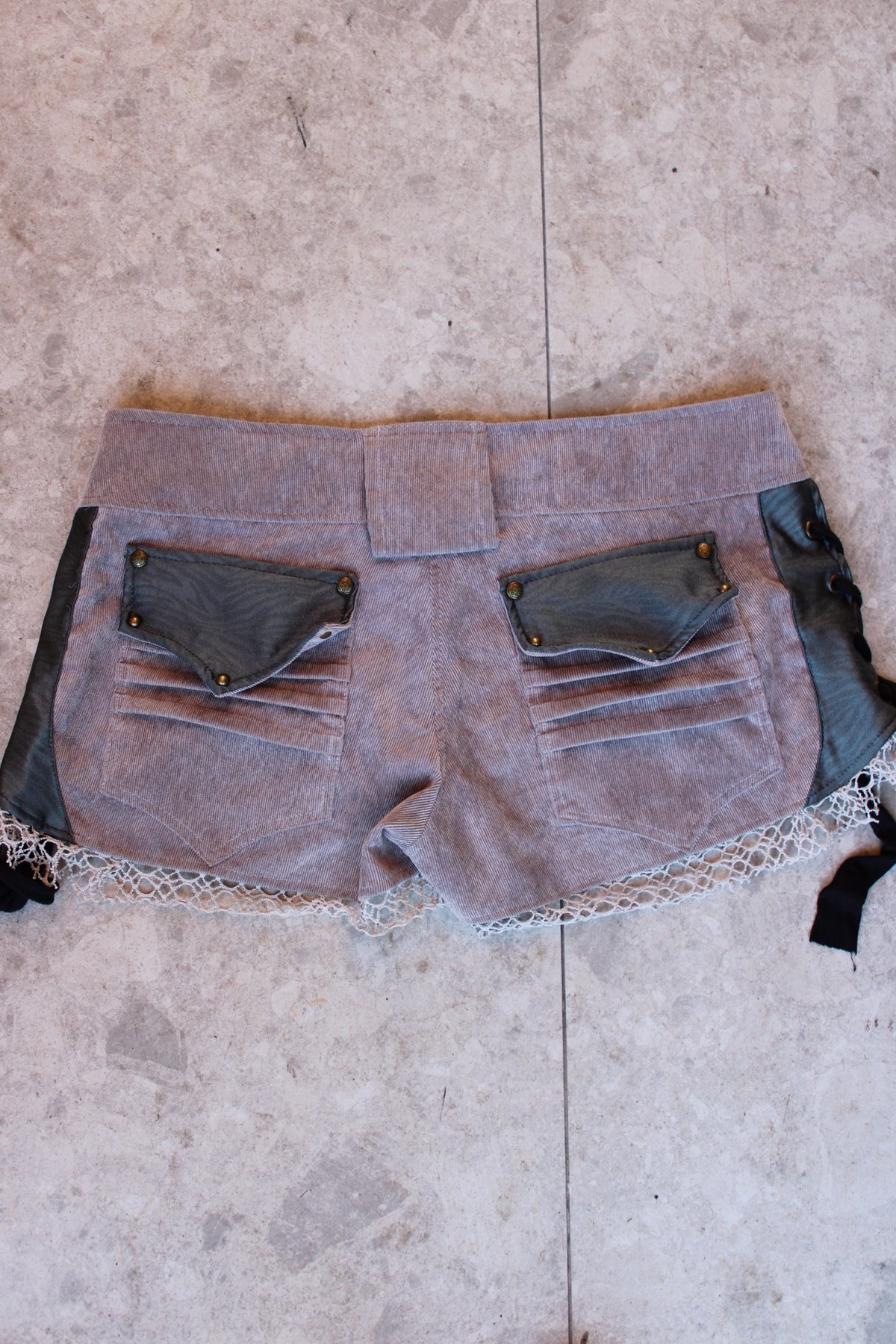 Lace Up Mini shorts
