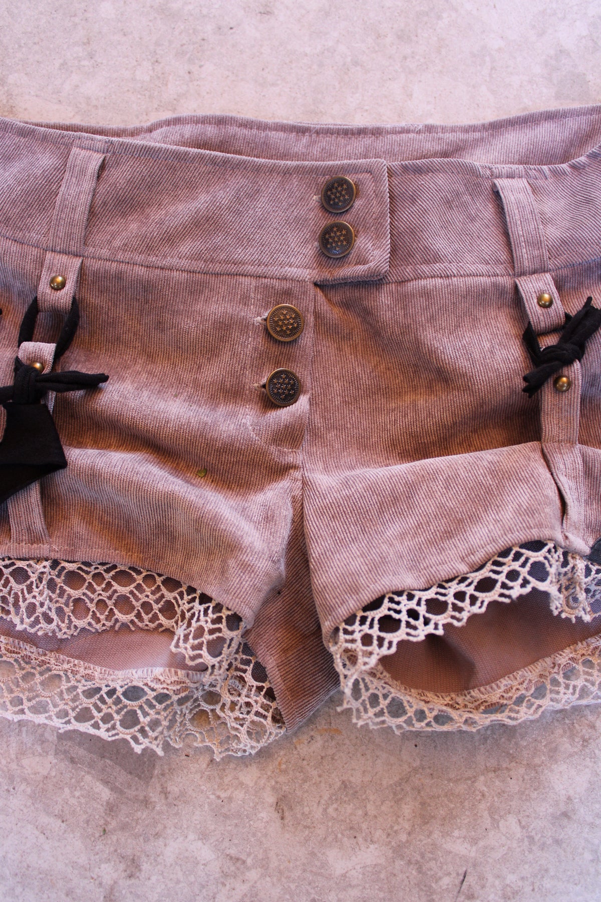 Lace Up Mini shorts