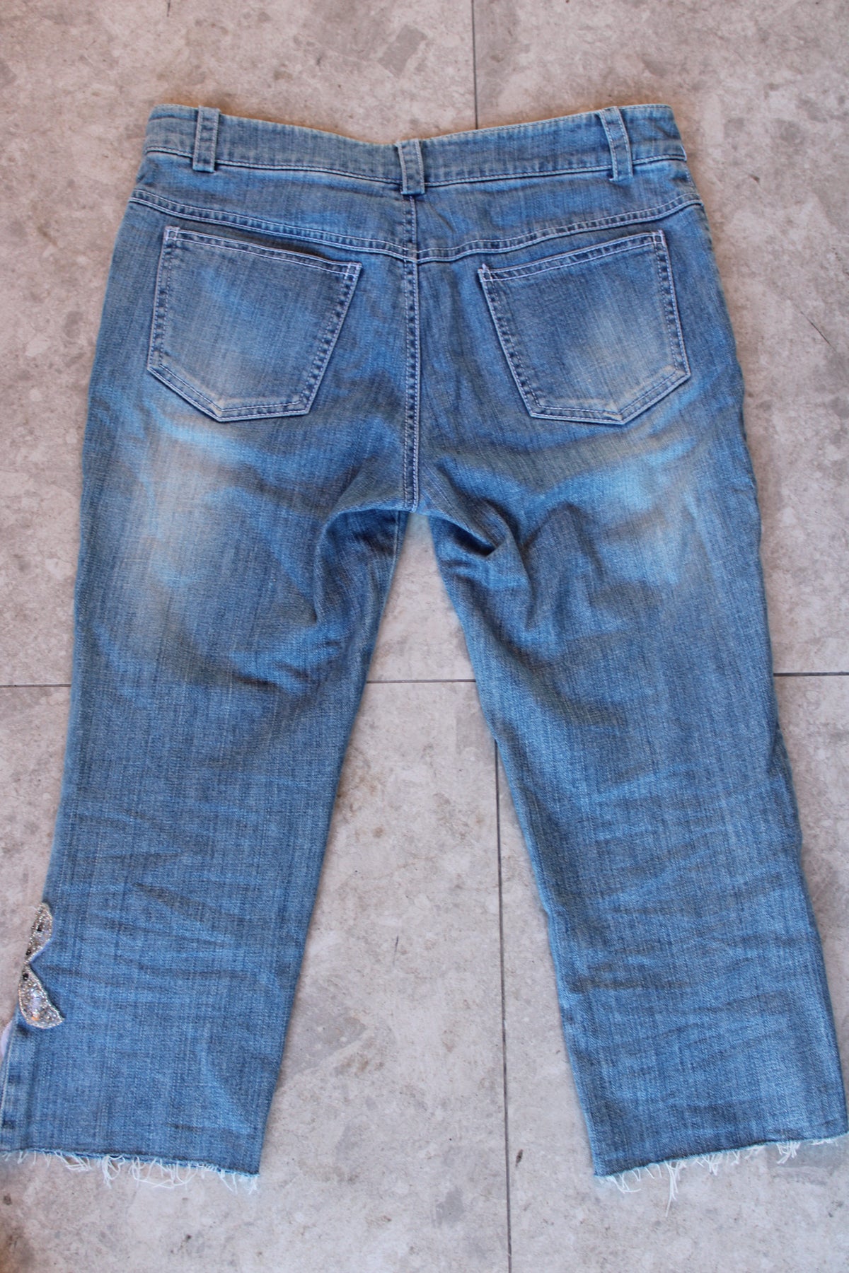 Denim Capris with Embelishements
