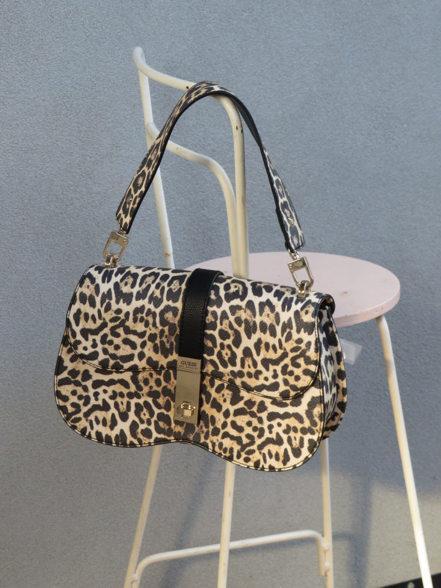 Guess Leopard Saddle Bag