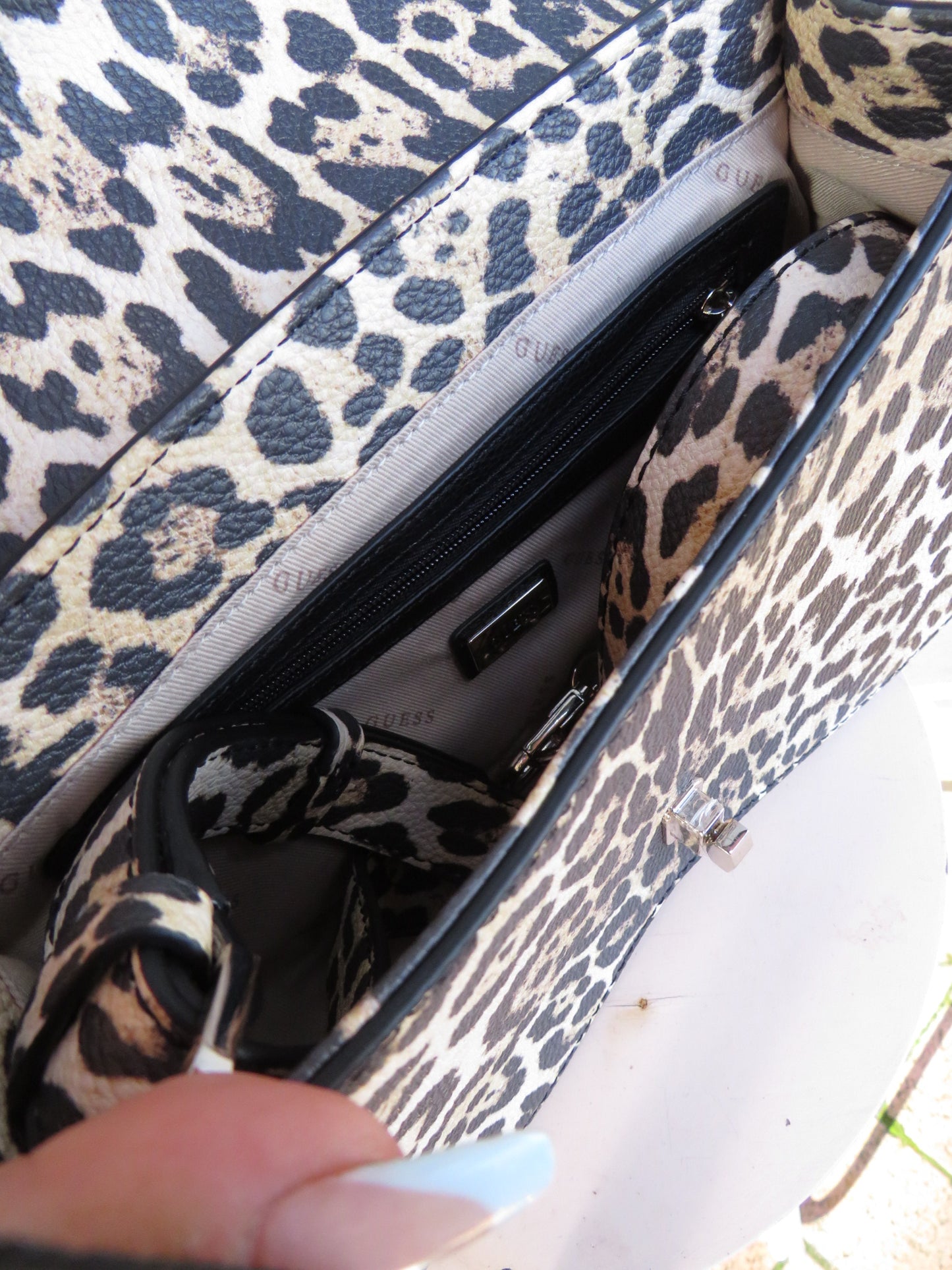 Guess Leopard Saddle Bag