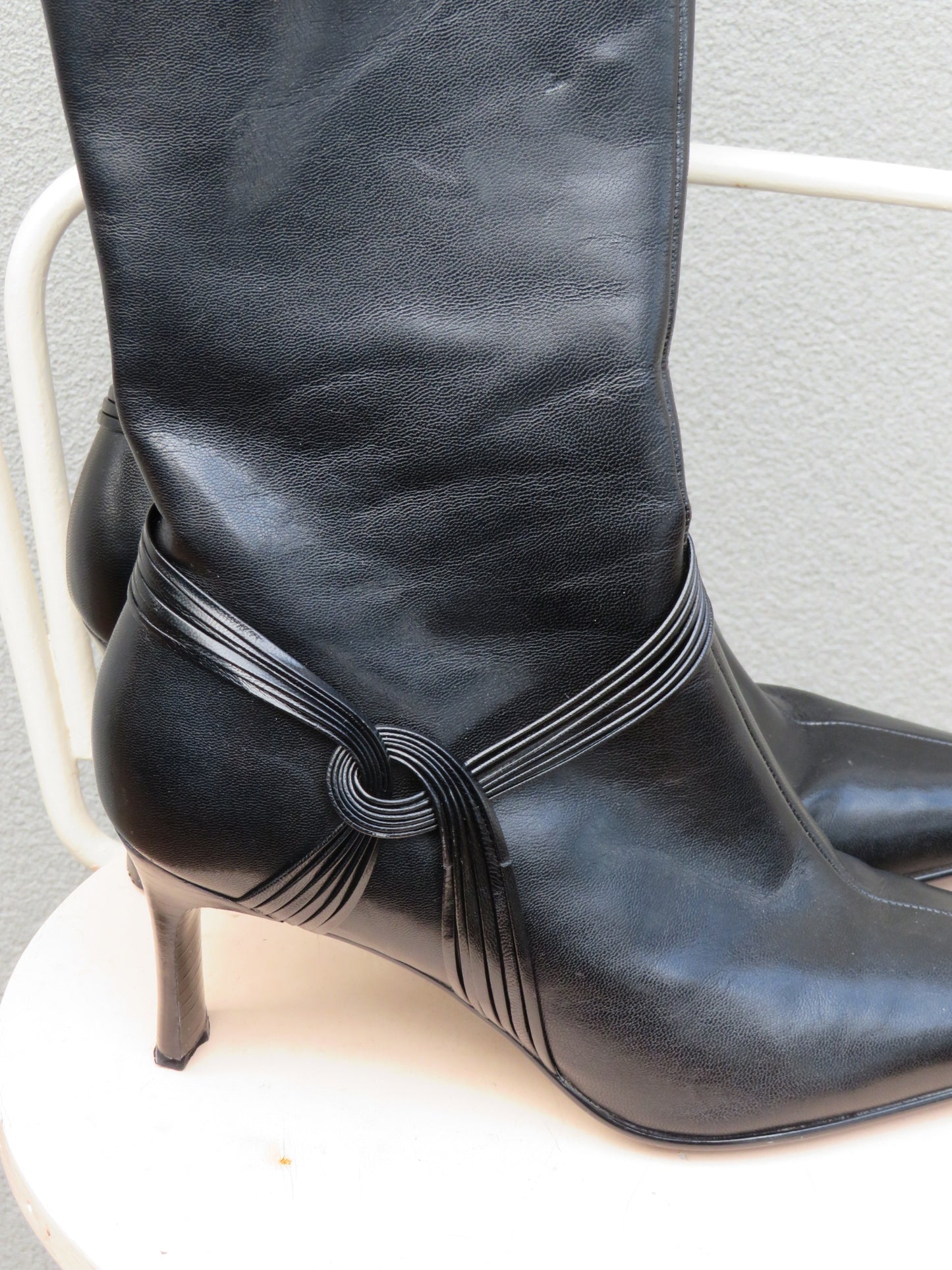 Mid Calf Kitten Heel Boots